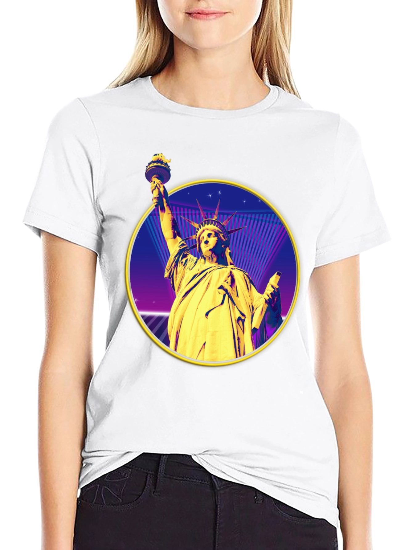 Statue of Liberty Retro Graphic Tee