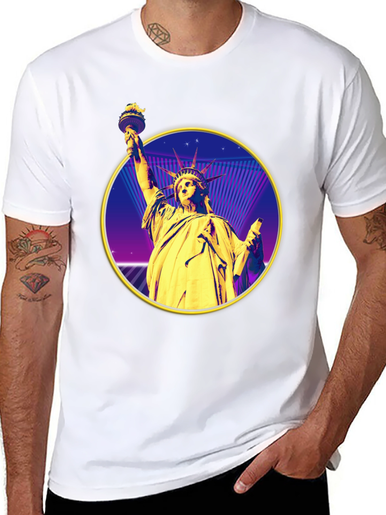 Statue of Liberty Retro Graphic Tee