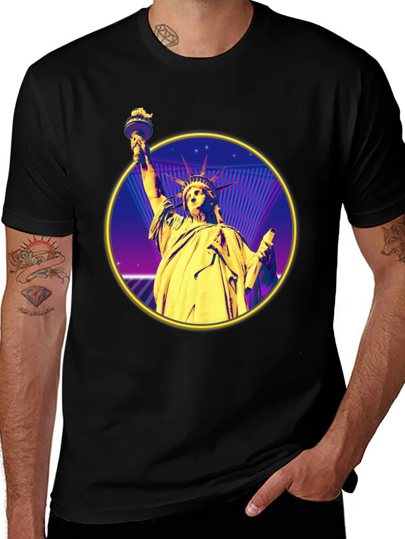 Statue of Liberty Retro Graphic Tee