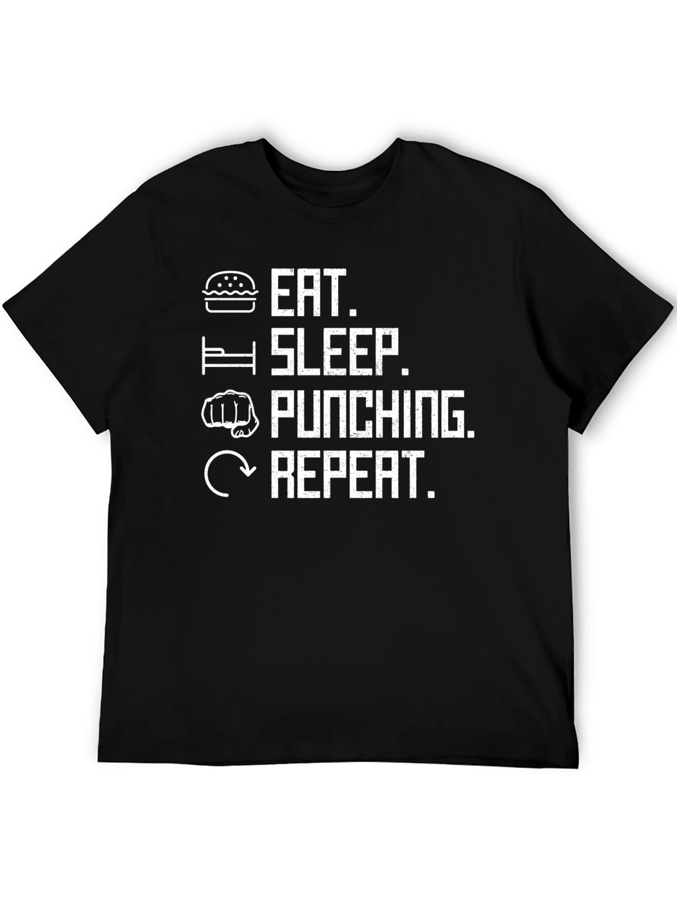 Eat Sleep Punching Repeat Black T-Shirt