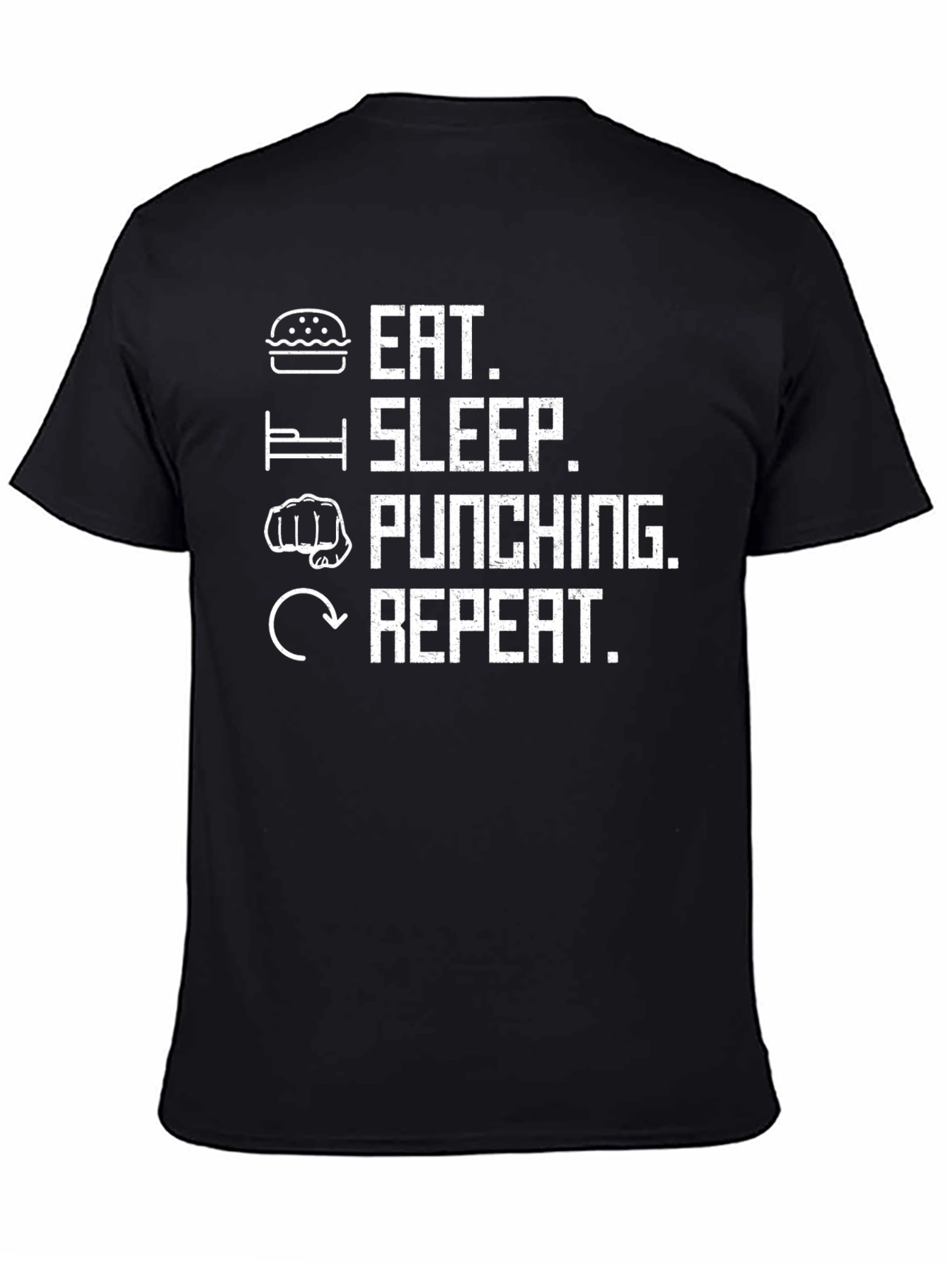 Eat Sleep Punching Repeat Black T-Shirt