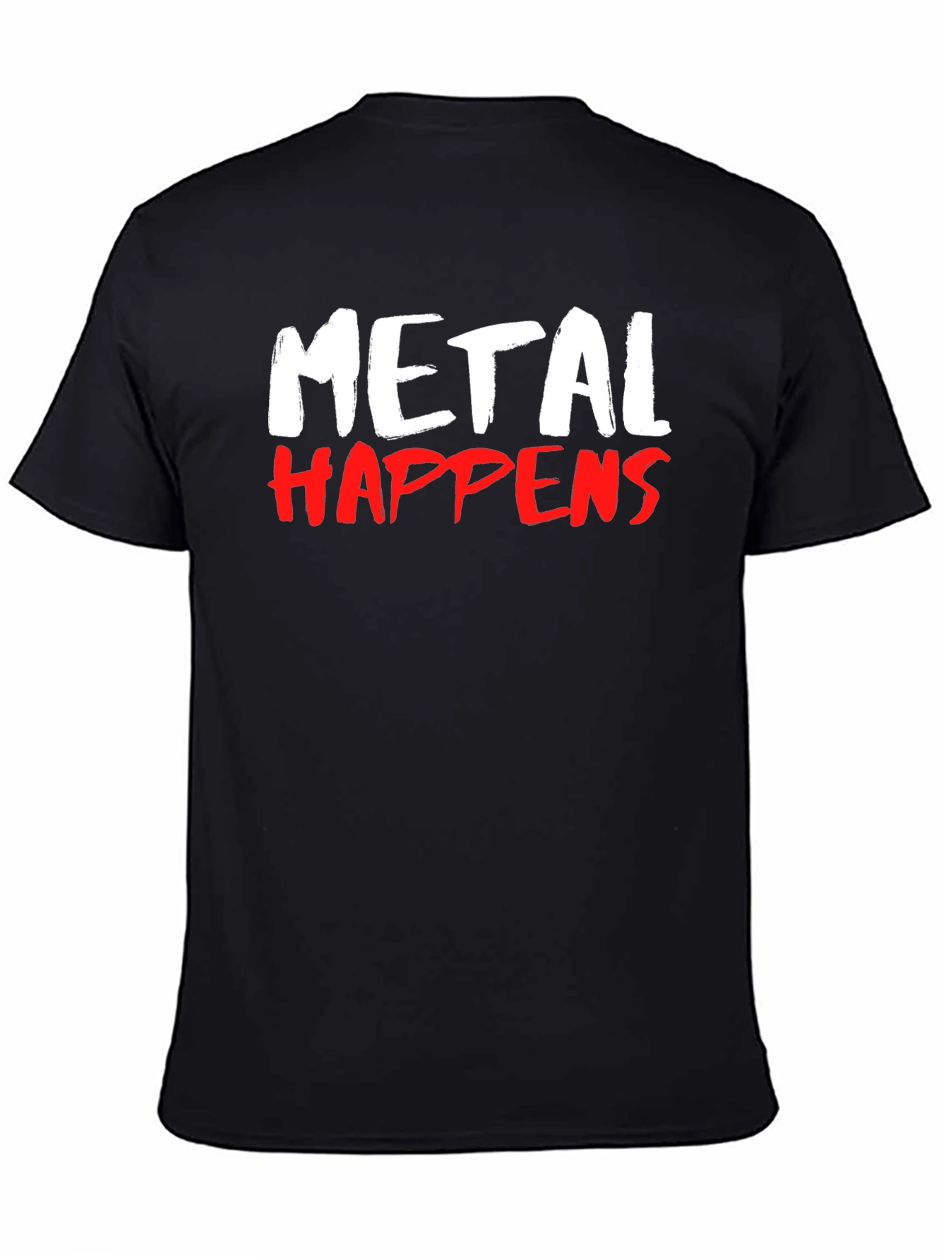 Metal Happens Graphic Print T-Shirt - Black