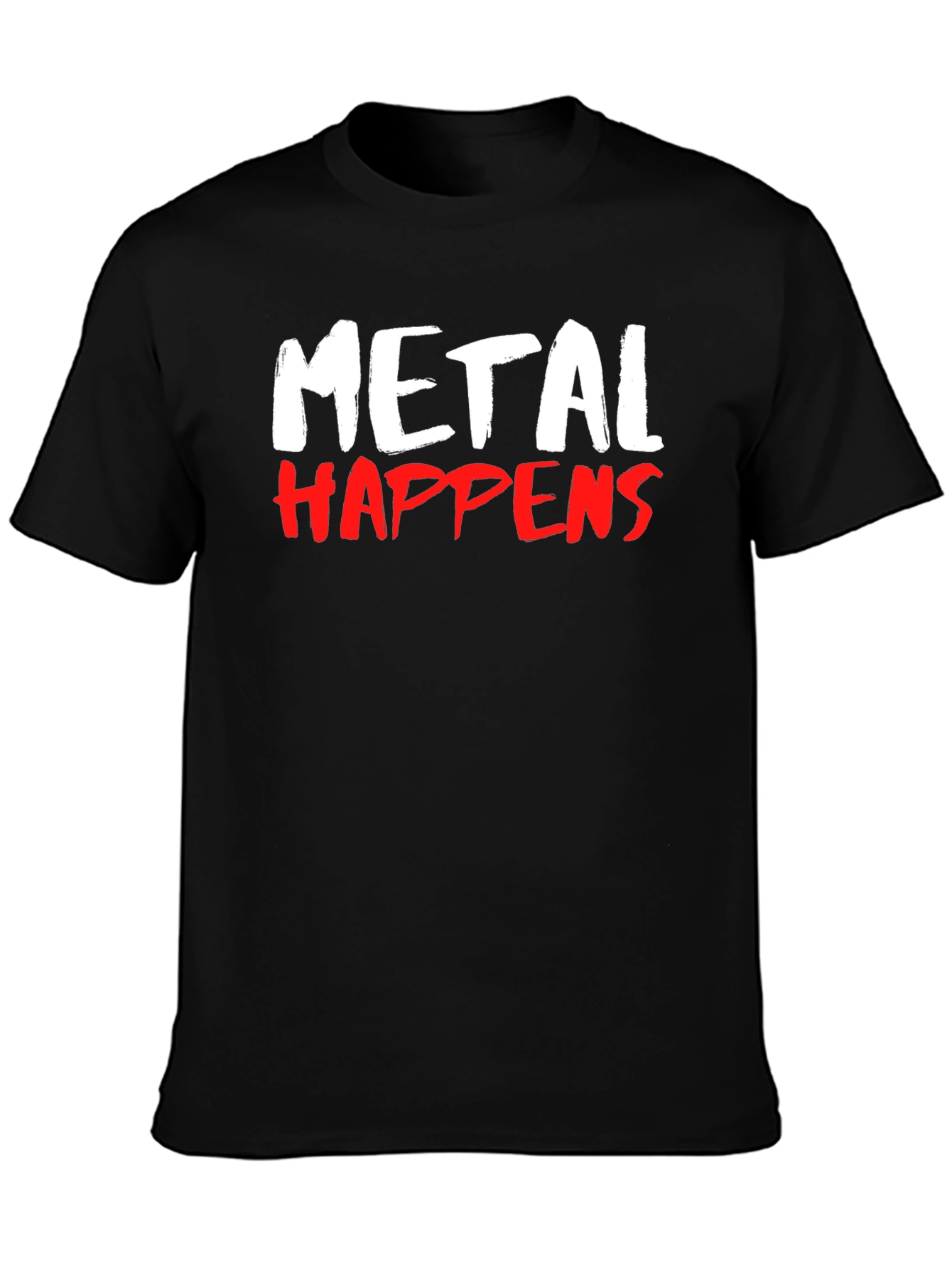 Metal Happens Graphic Print T-Shirt - Black