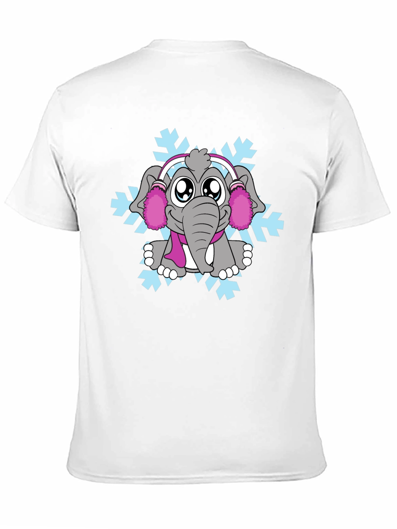 Elephant Snowflake Graphic Tee - Winter Style