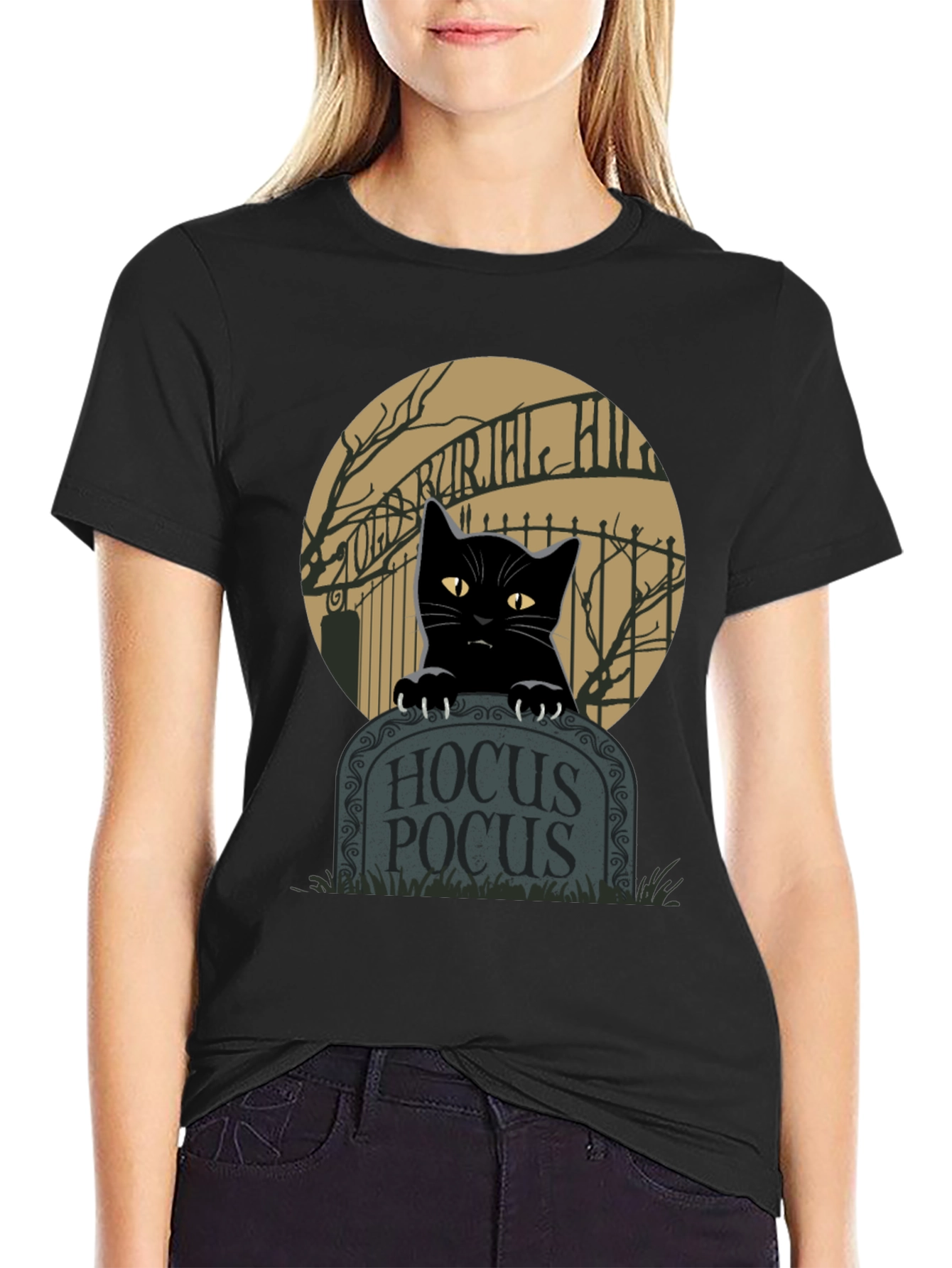 Hocus Pocus Cat T-Shirt - Halloween Apparel