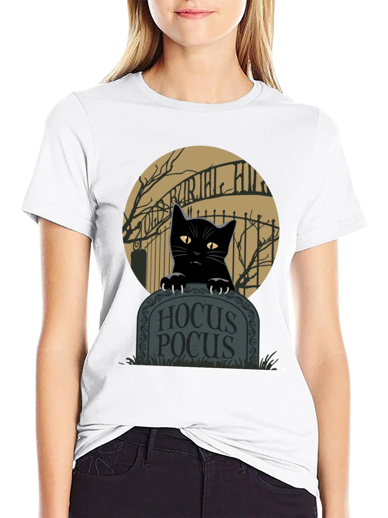 Hocus Pocus Cat T-Shirt - Halloween Apparel