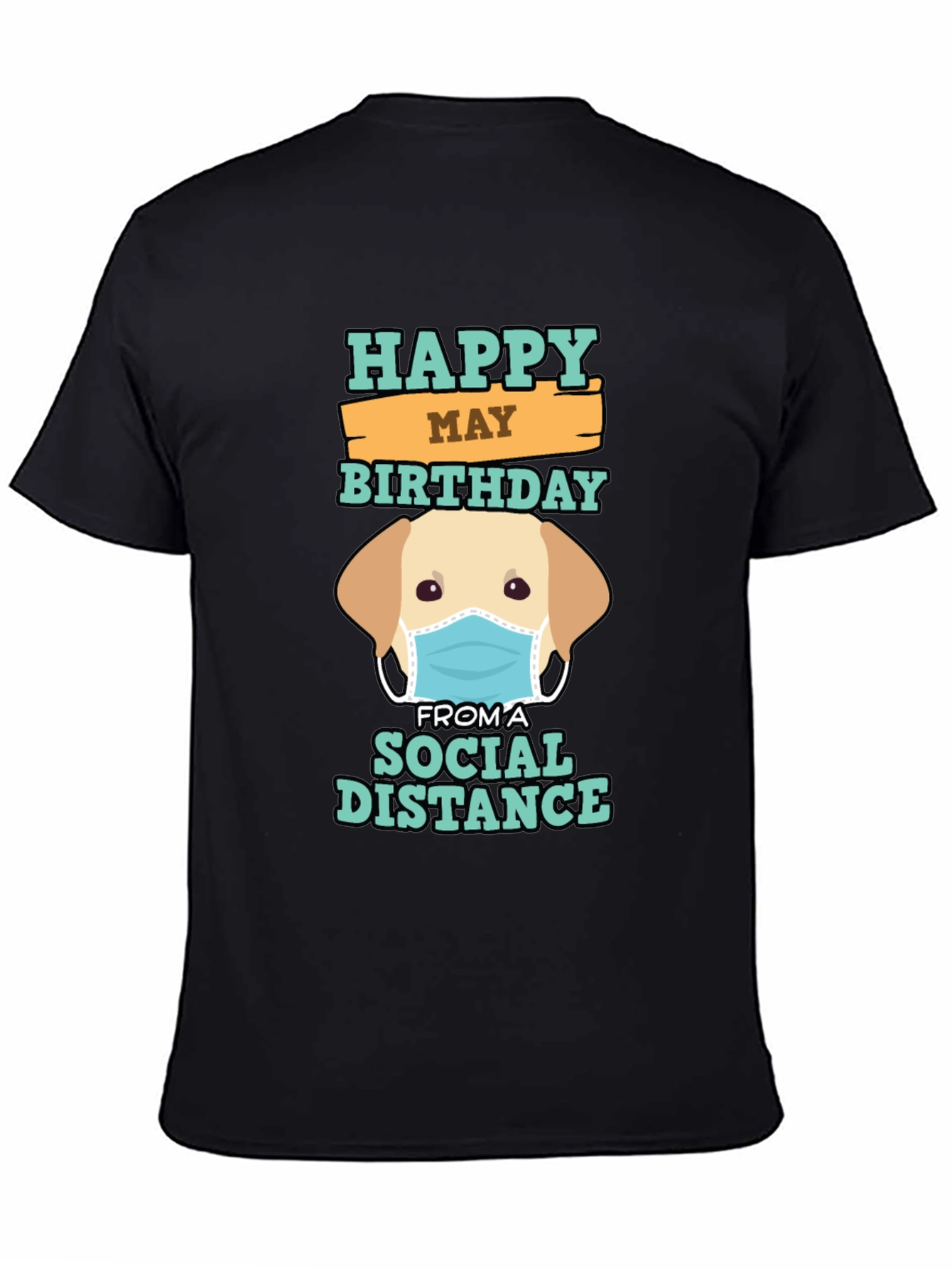 Social Distance Birthday Dog Graphic T-Shirt