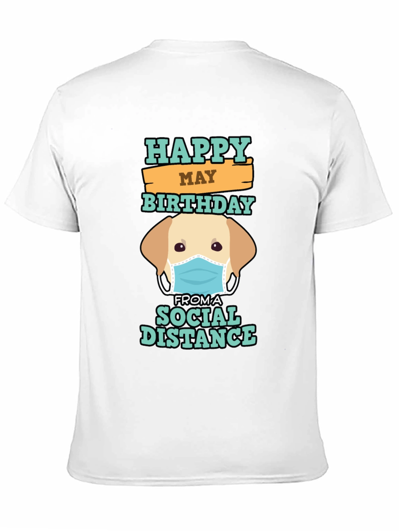 Social Distance Birthday Dog Graphic T-Shirt