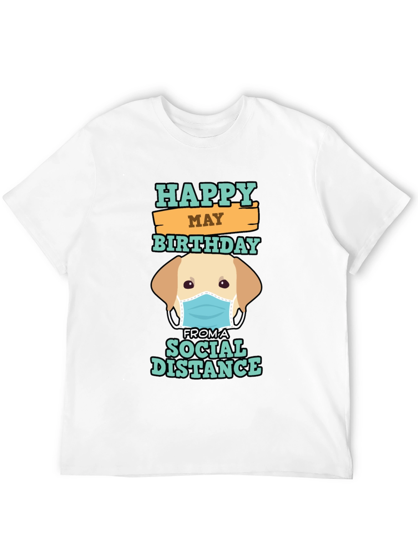 Social Distance Birthday Dog Graphic T-Shirt