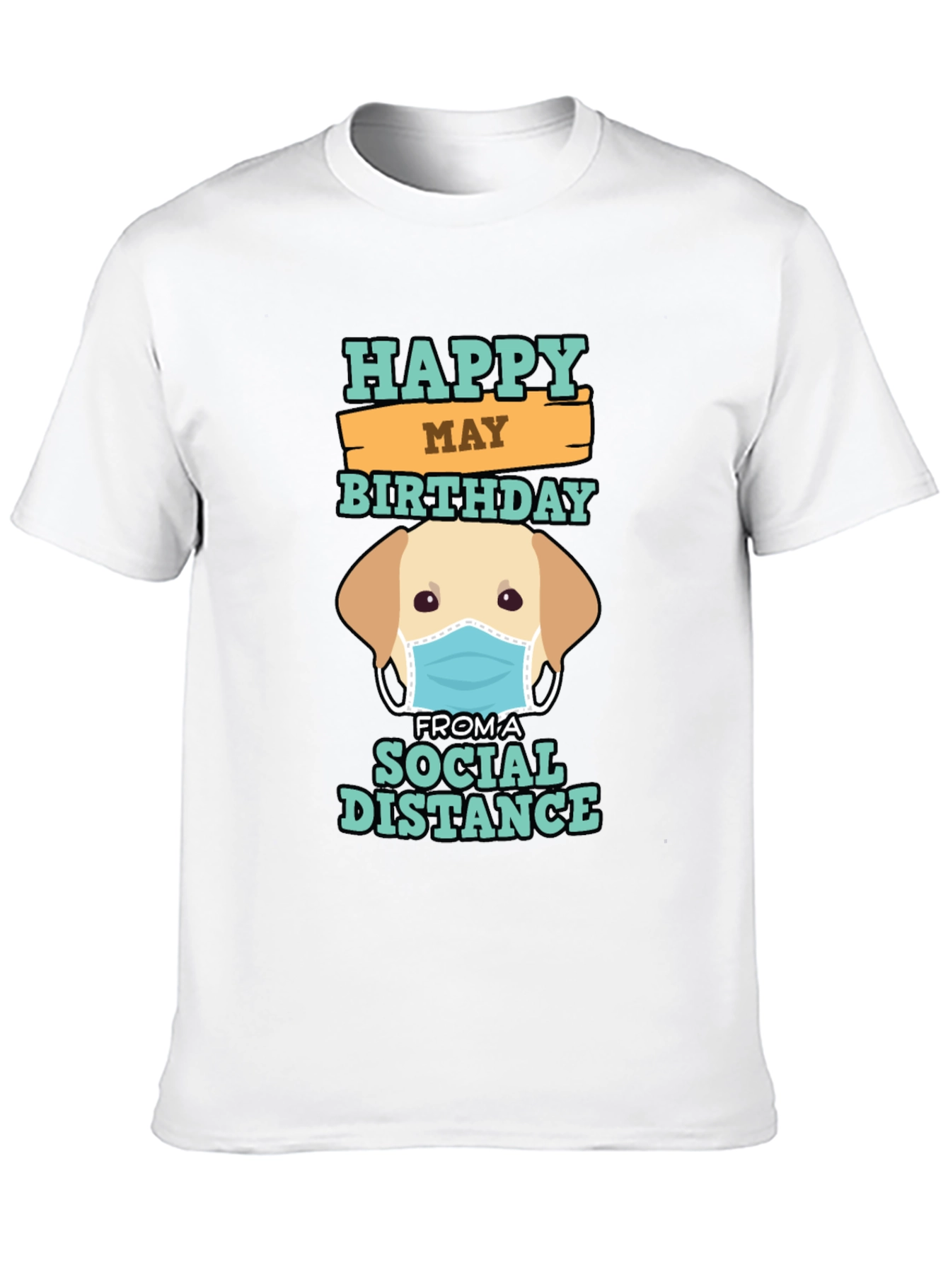 Social Distance Birthday Dog Graphic T-Shirt