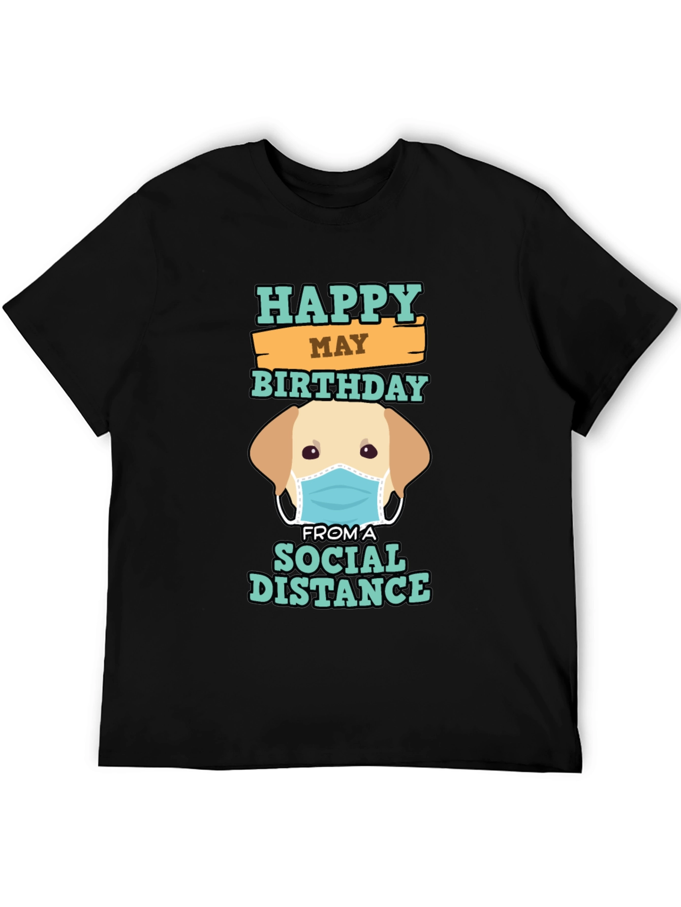 Social Distance Birthday Dog Graphic T-Shirt