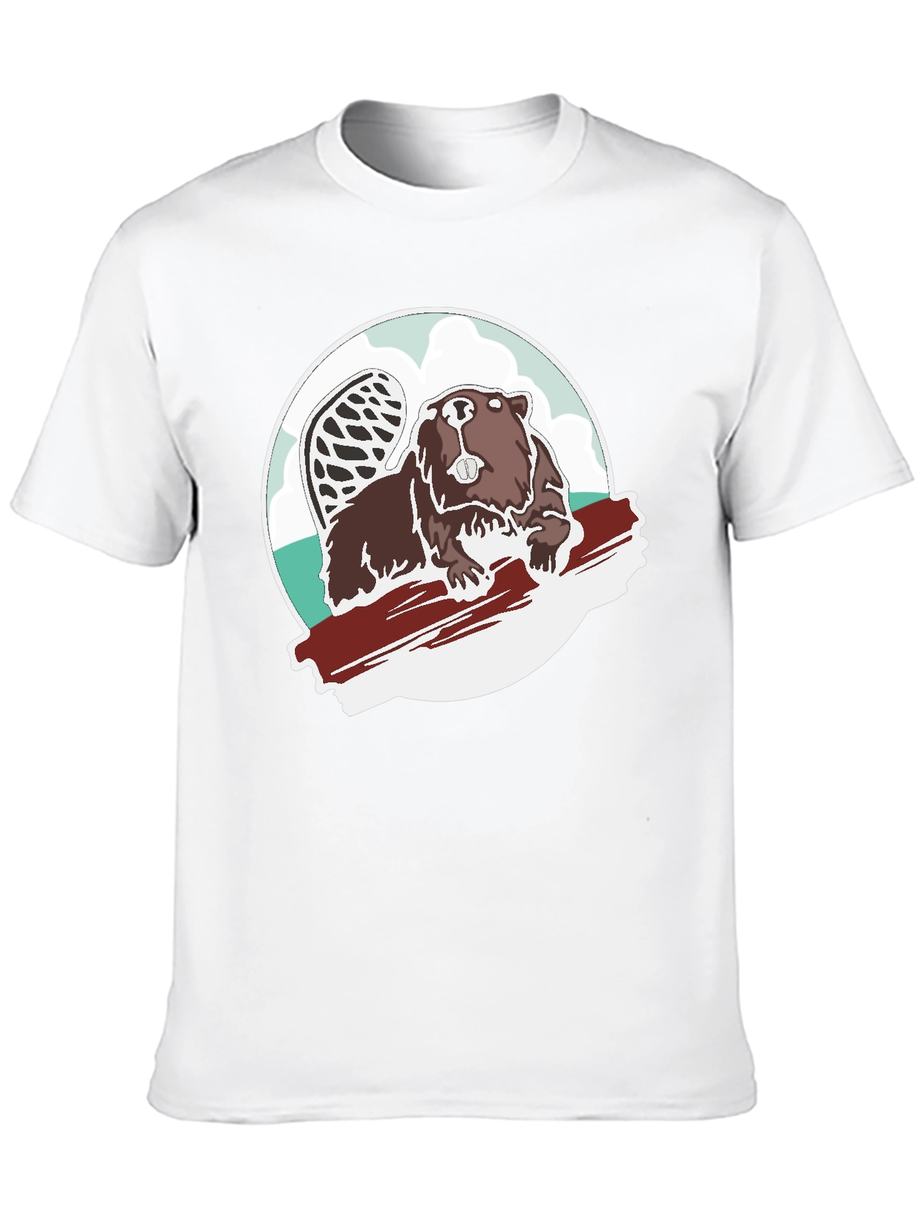 Beaver Graphic Tee - Black Cotton Blend