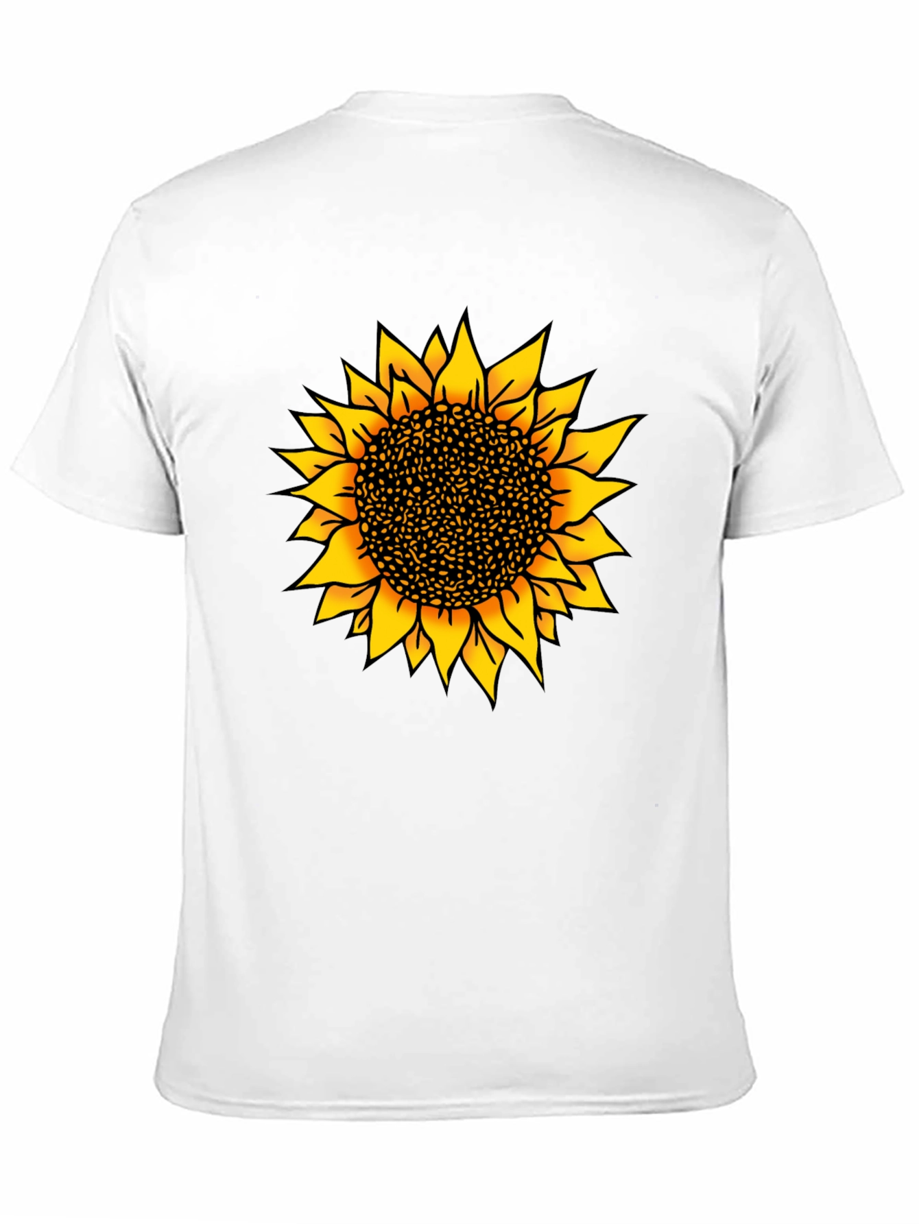 Sunflower Graphic Print Black T-Shirt