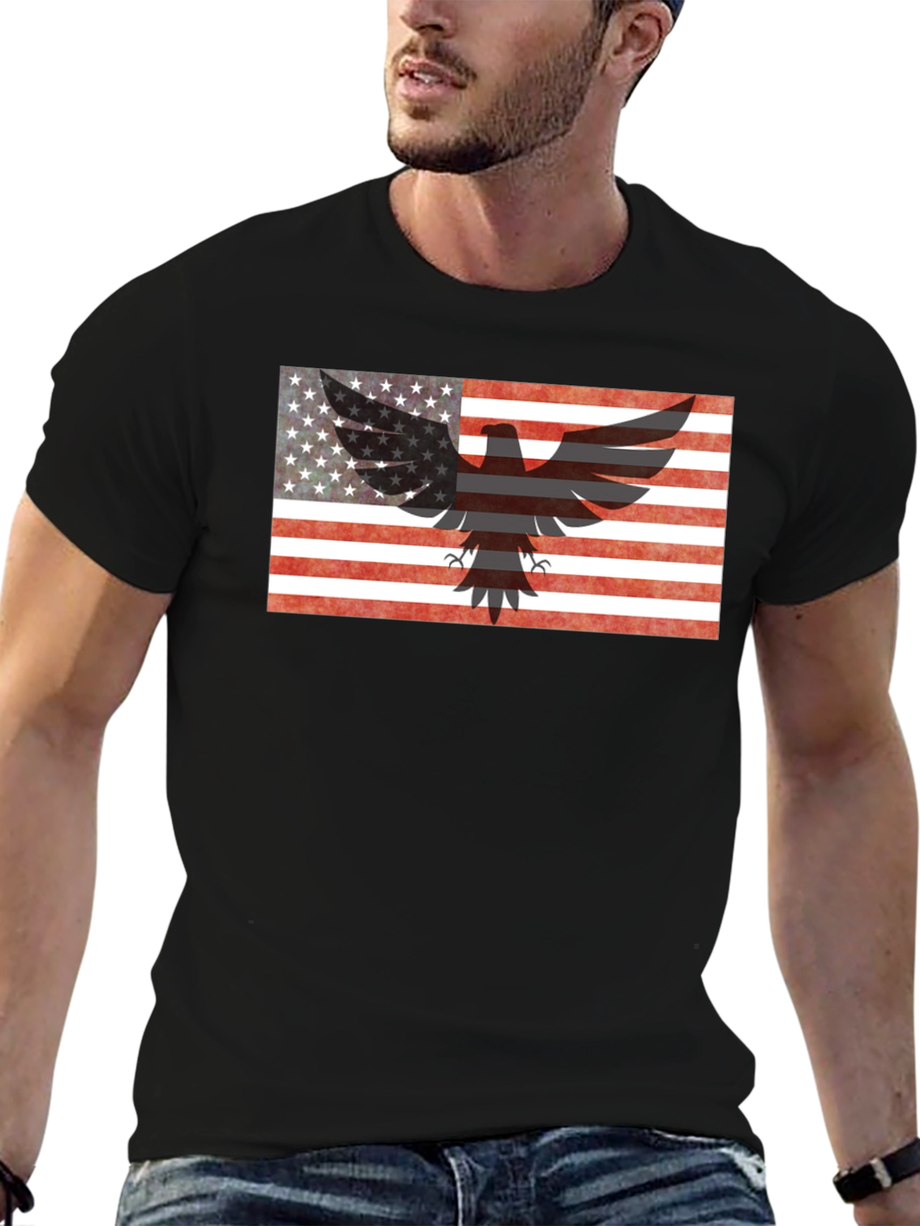 American Eagle Flag Graphic T-Shirt - Patriotic Pride