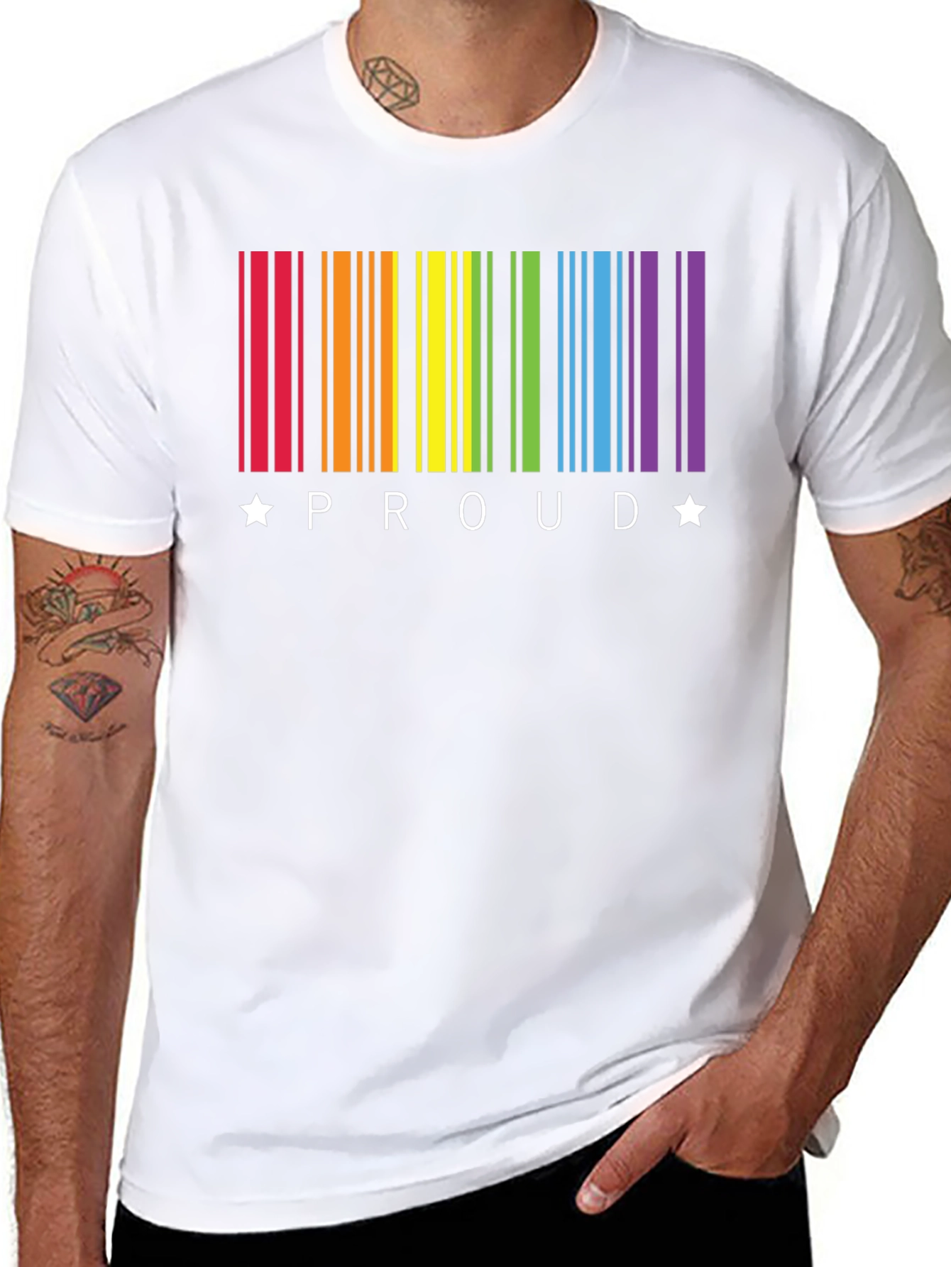 Pride Rainbow Barcode T-Shirt