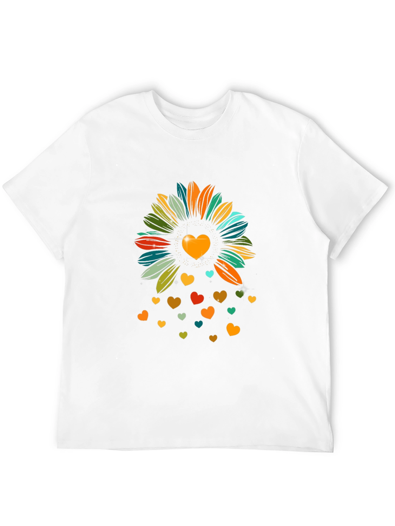 Heart Sunflower Graphic Tee