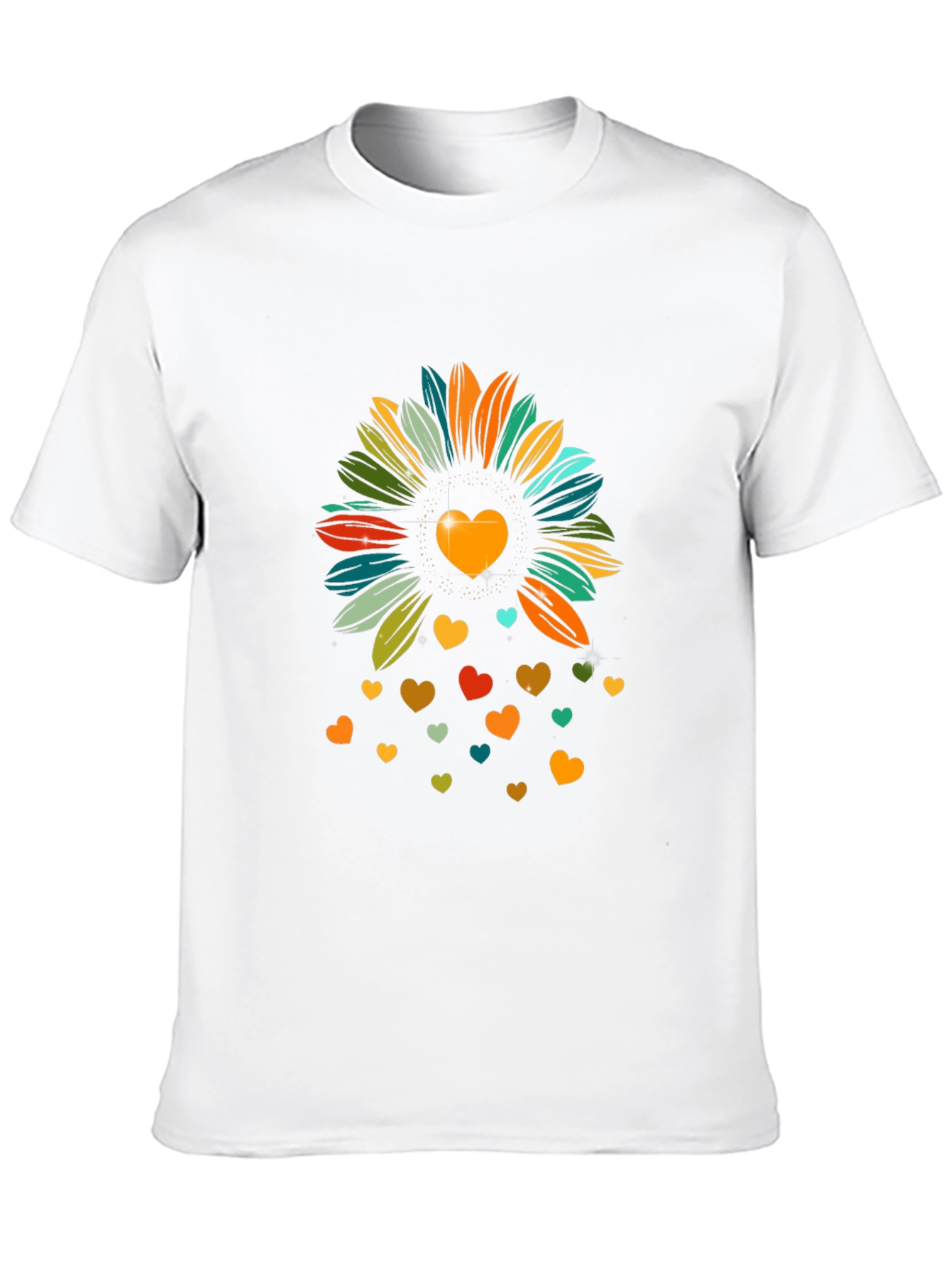 Heart Sunflower Graphic Tee