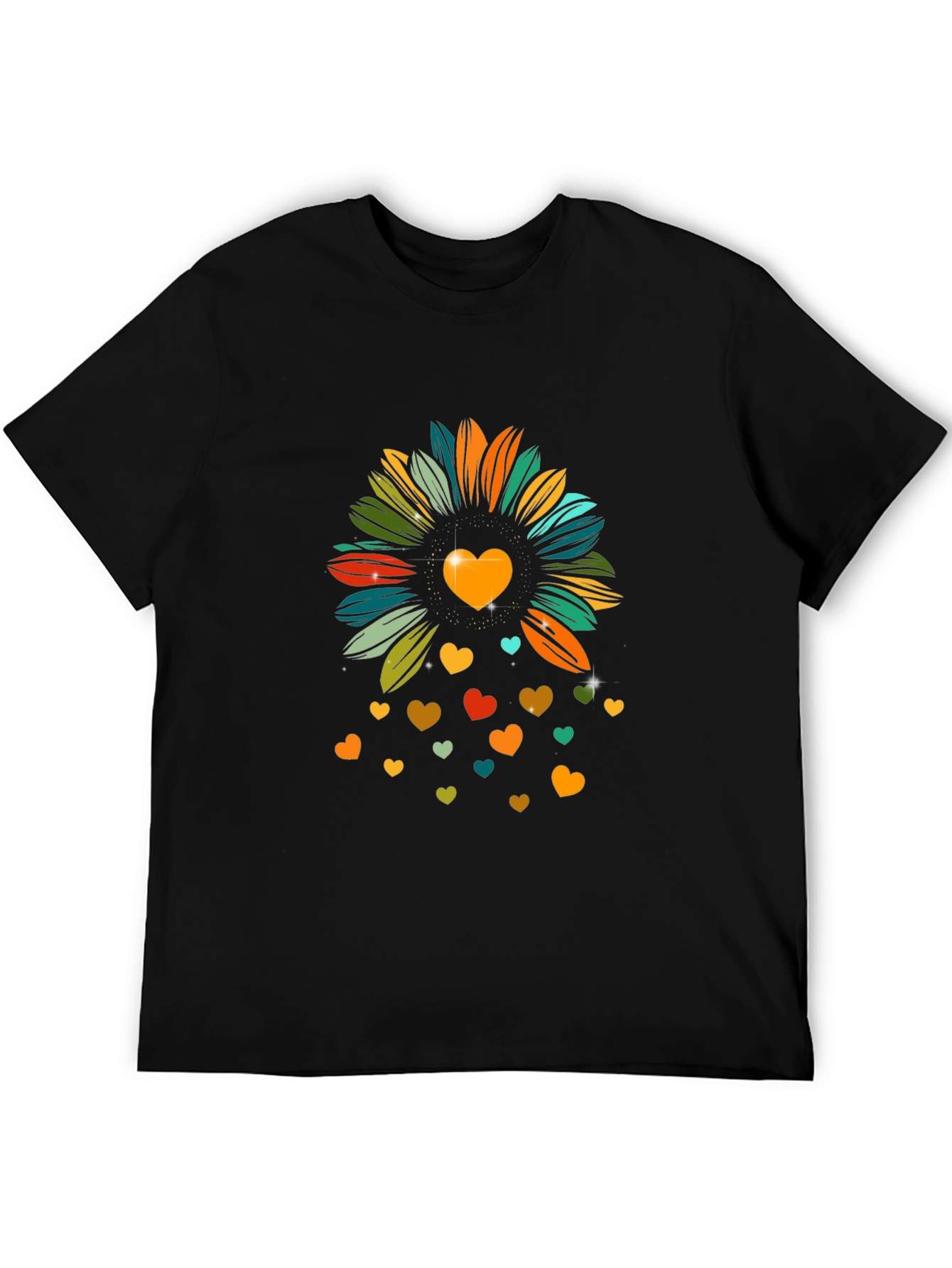 Heart Sunflower Graphic Tee