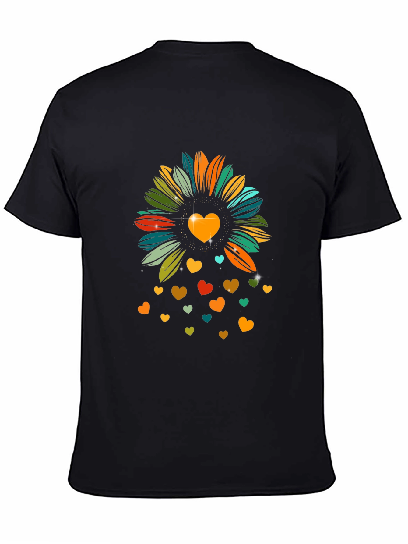 Heart Sunflower Graphic Tee