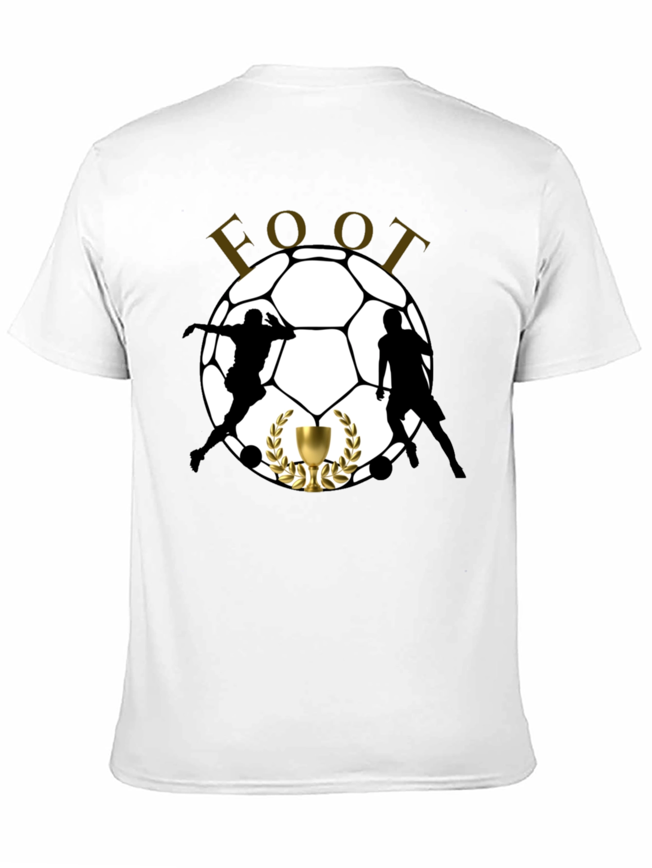 Mens Black Soccer Graphic T-Shirt