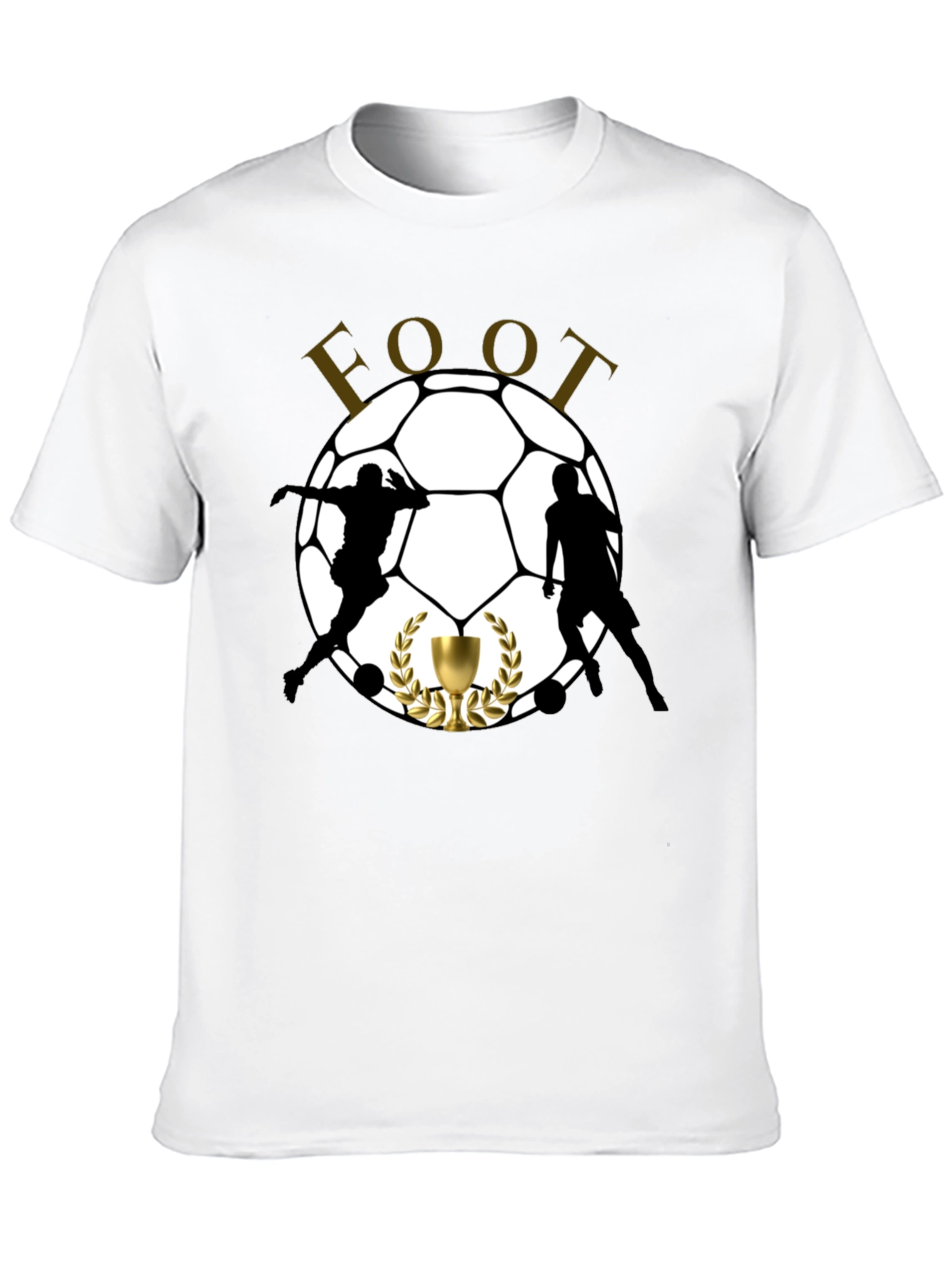 Mens Black Soccer Graphic T-Shirt