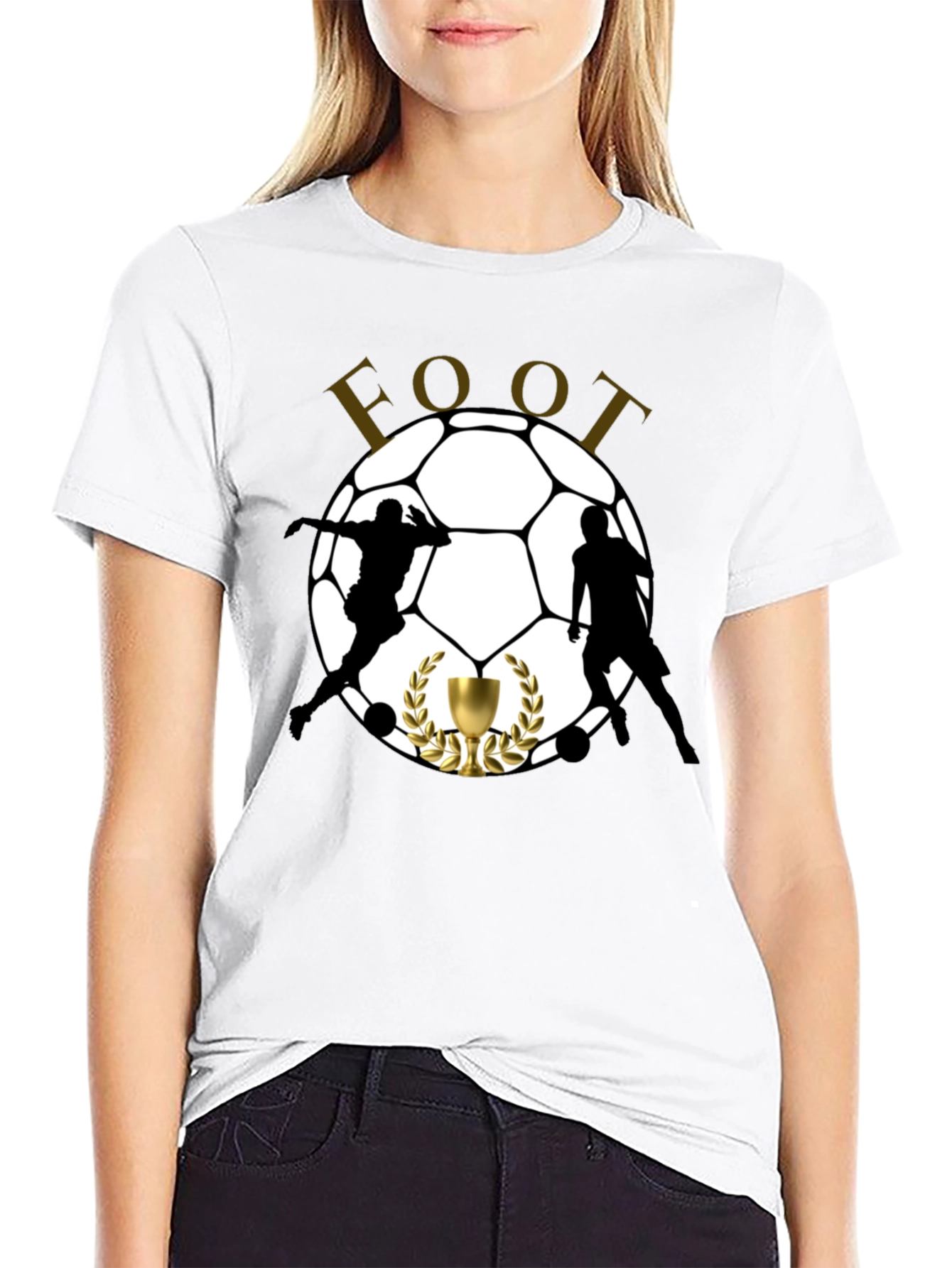 Mens Black Soccer Graphic T-Shirt