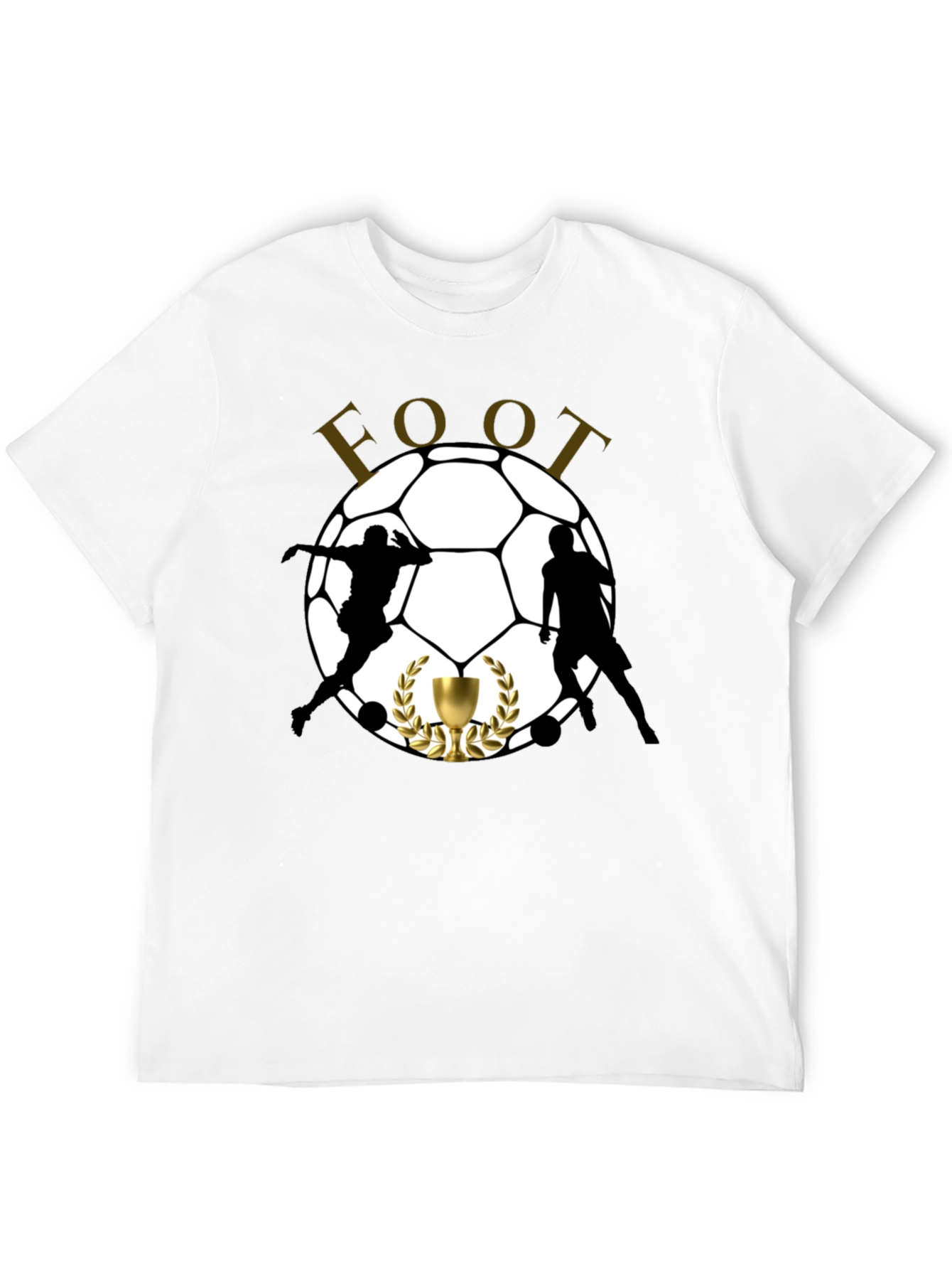 Mens Black Soccer Graphic T-Shirt