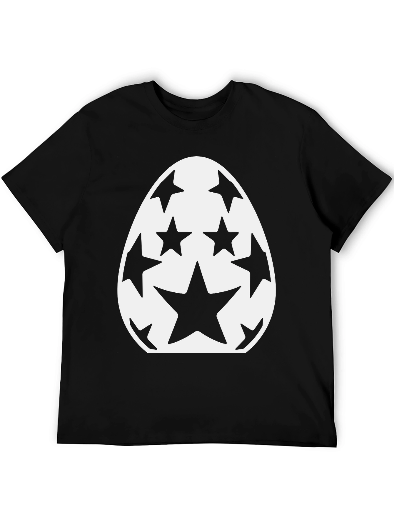 Star Egg Graphic T-Shirt - Black