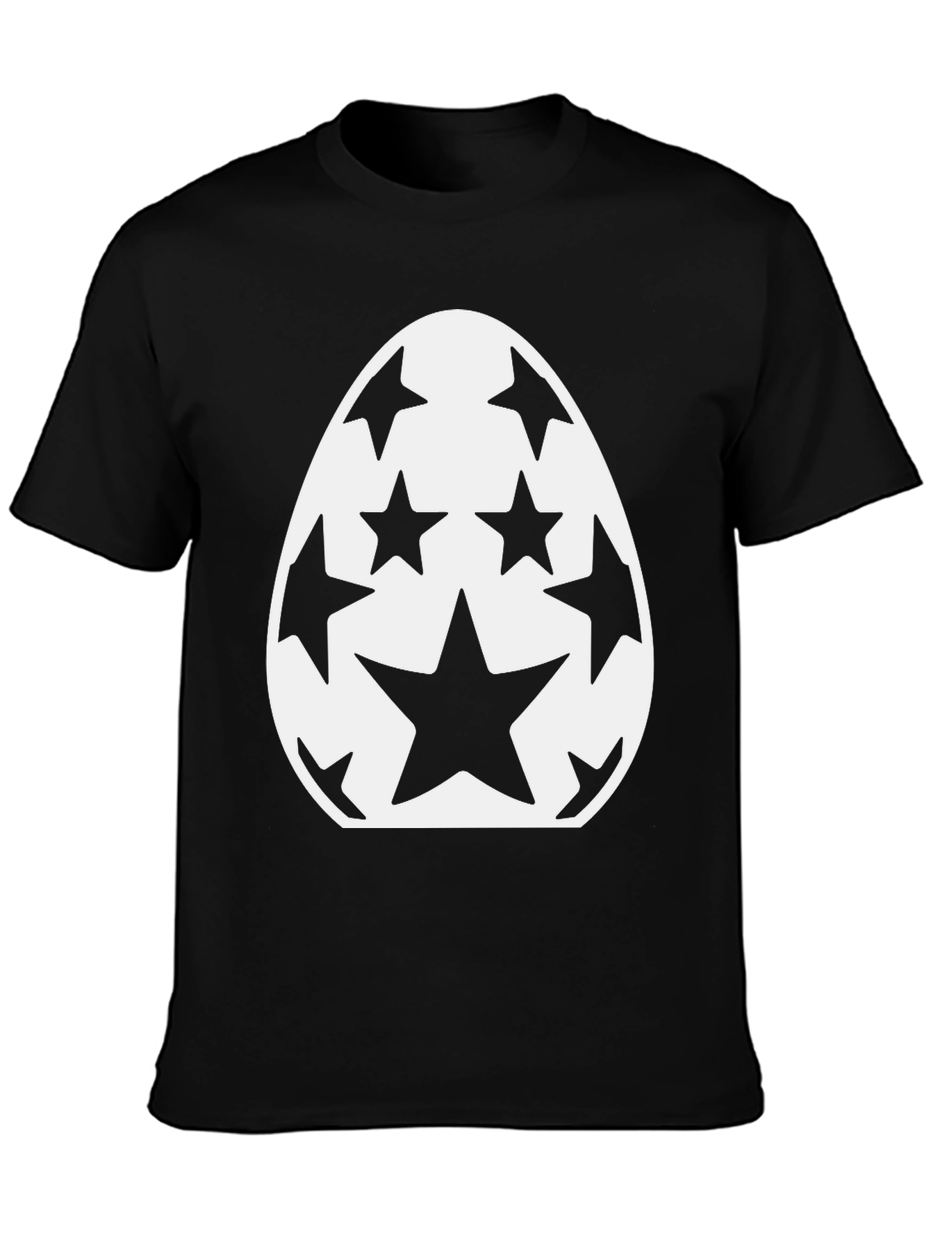 Star Egg Graphic T-Shirt - Black