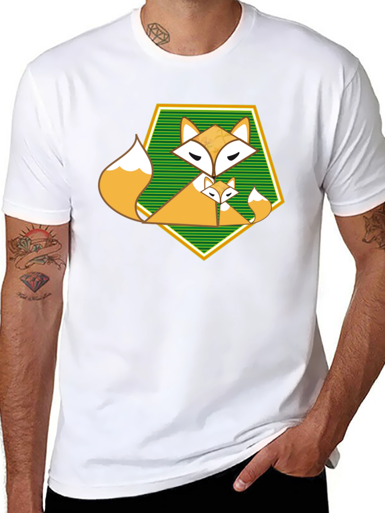 Fox Family Graphic T-Shirt - Unique Design