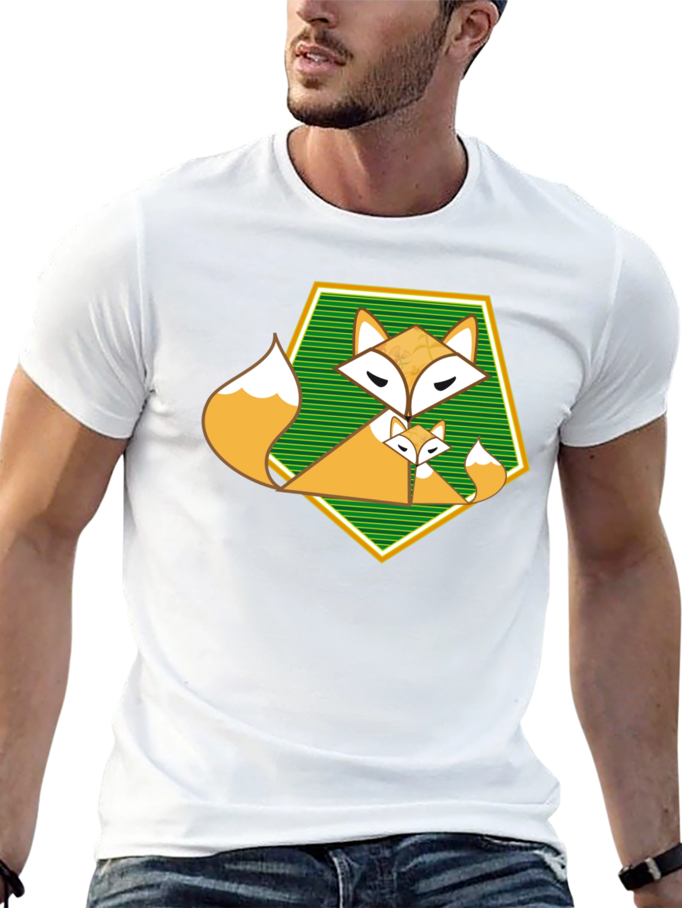 Fox Family Graphic T-Shirt - Unique Design