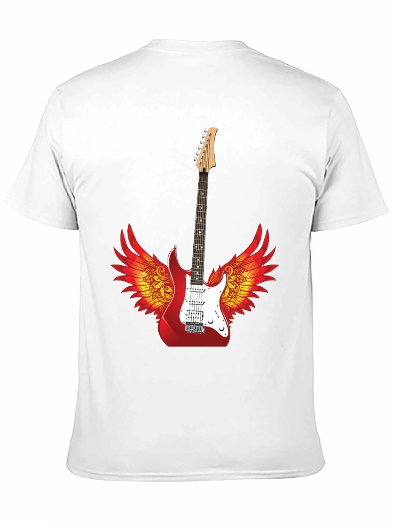 Winged Guitar Graphic Tee - Rock Star Style