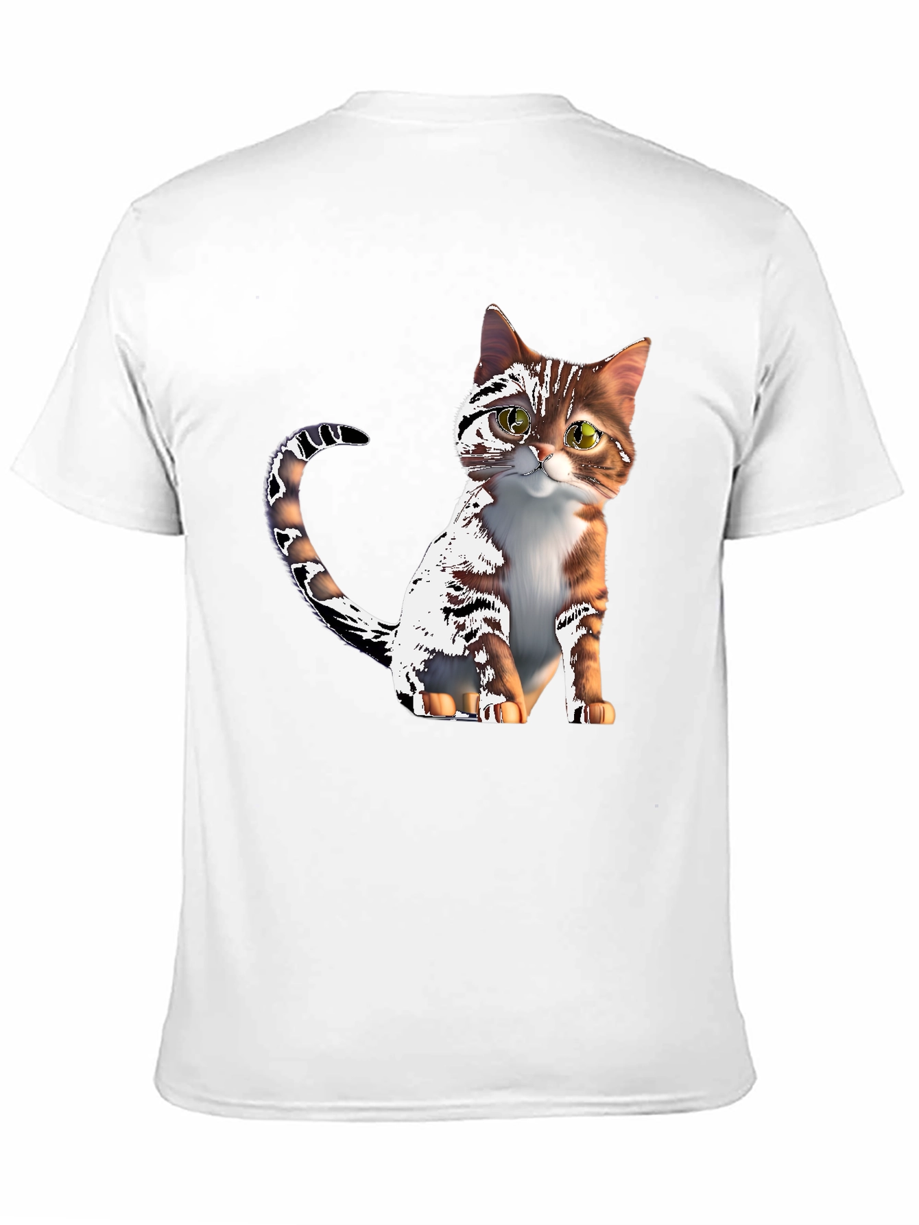 Cute Cartoon Cat Graphic T-Shirt