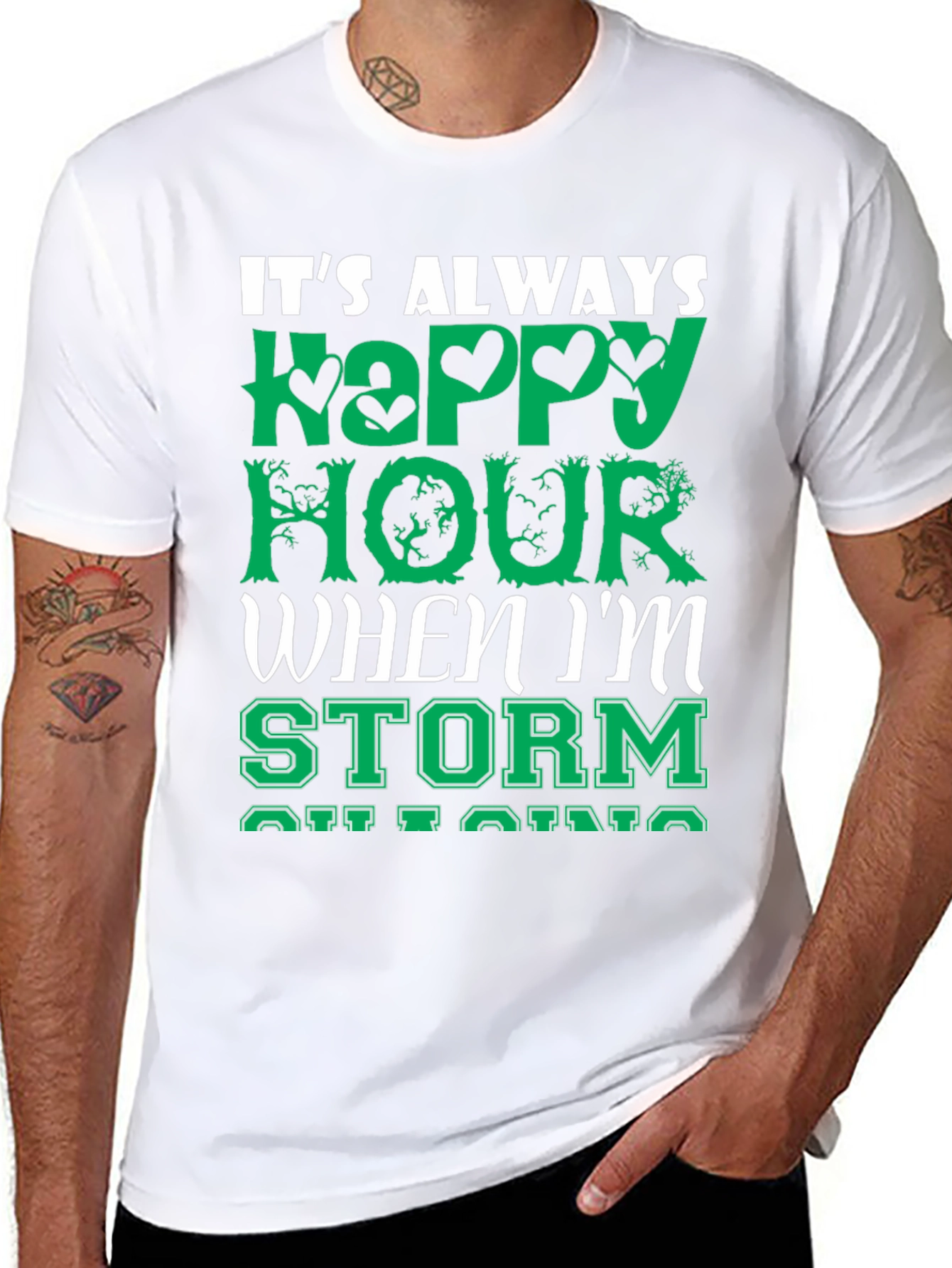 Its Always Happy Hour Funny Graphic Tee