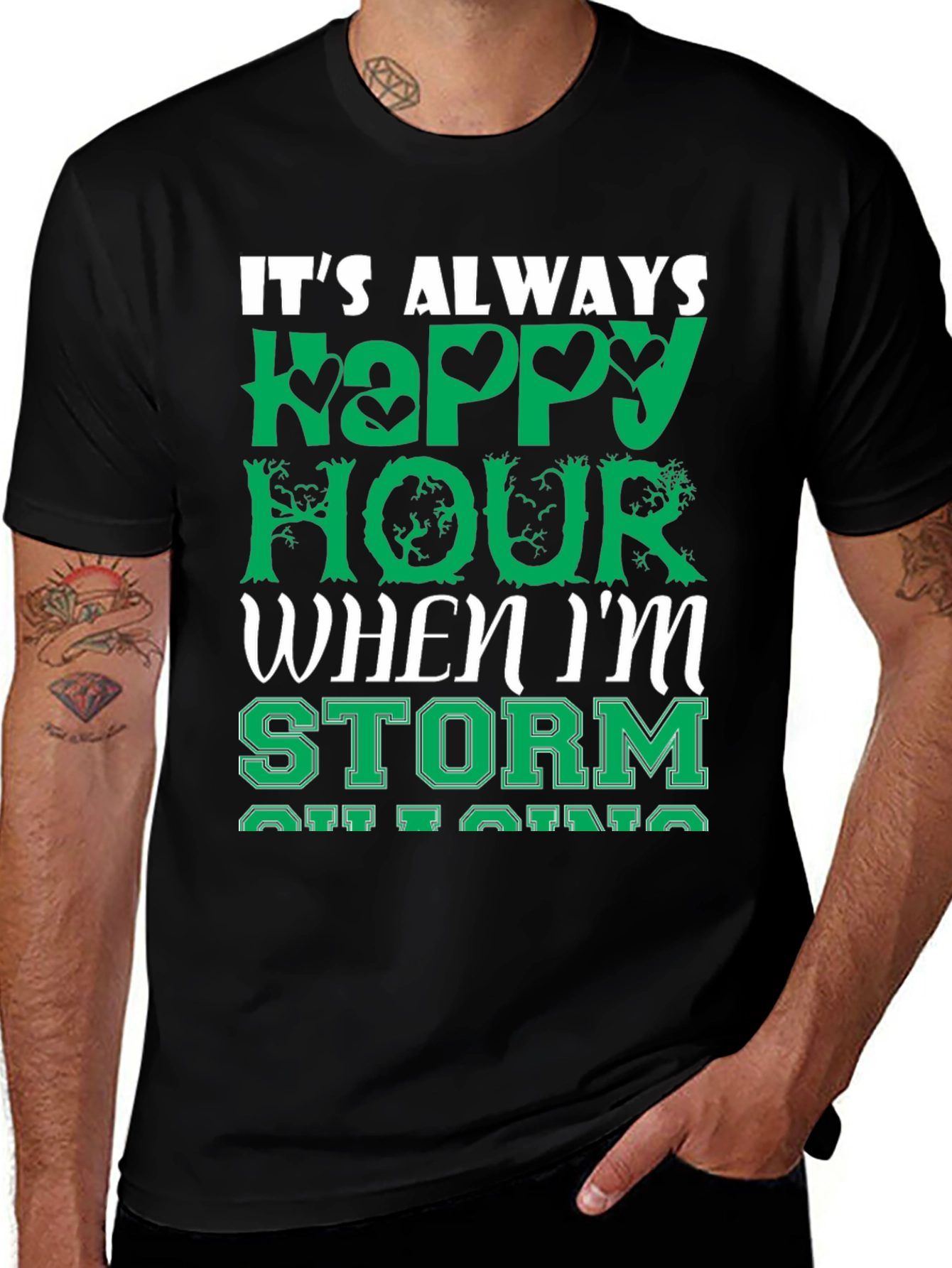 Its Always Happy Hour Funny Graphic Tee