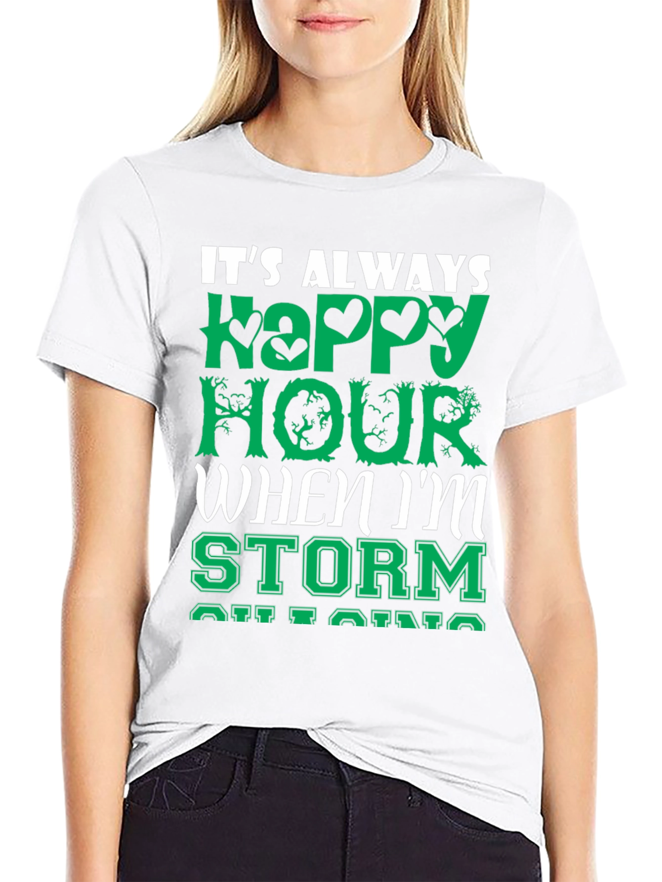 Its Always Happy Hour Funny Graphic Tee