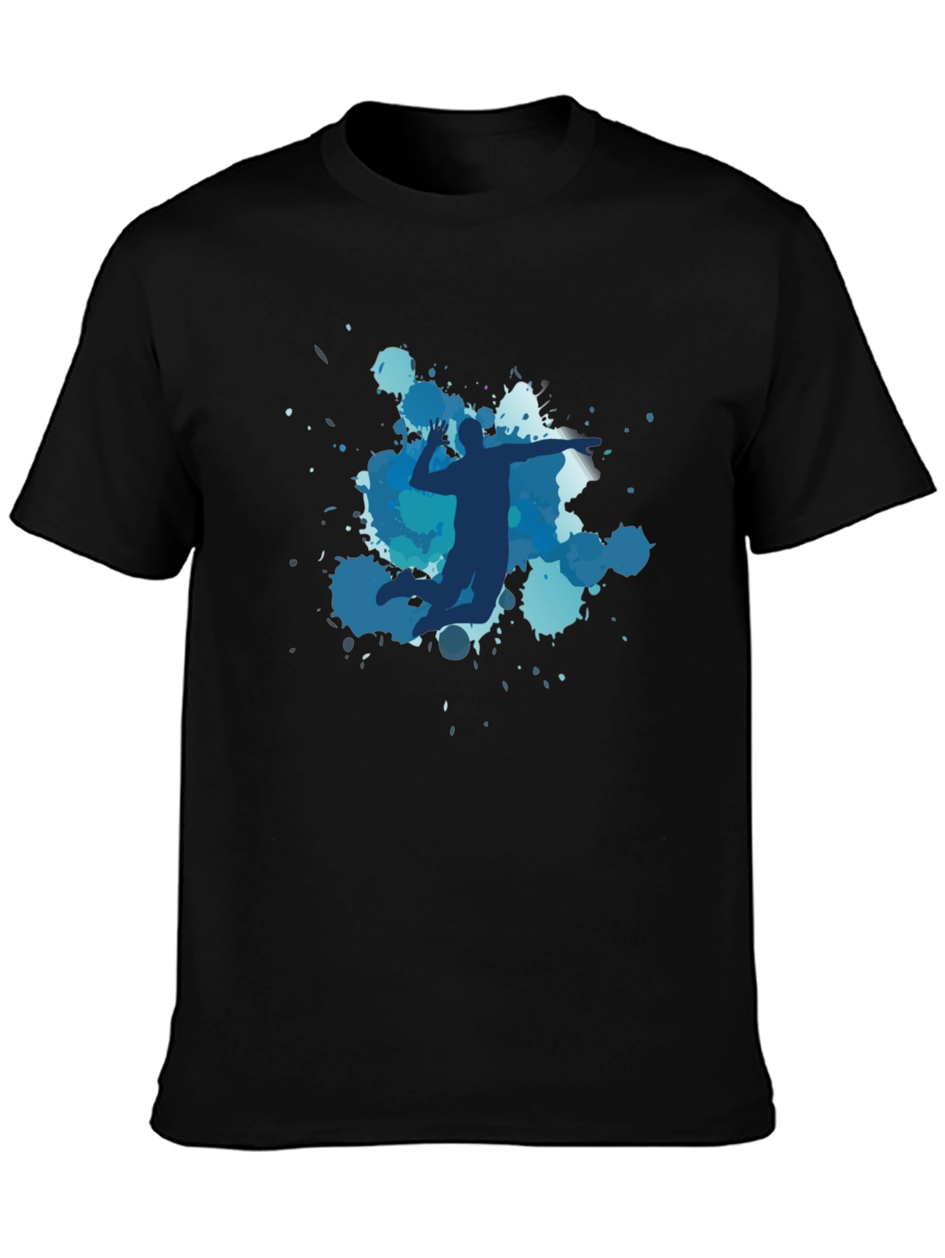Volleyball Player Graphic Black Tee
