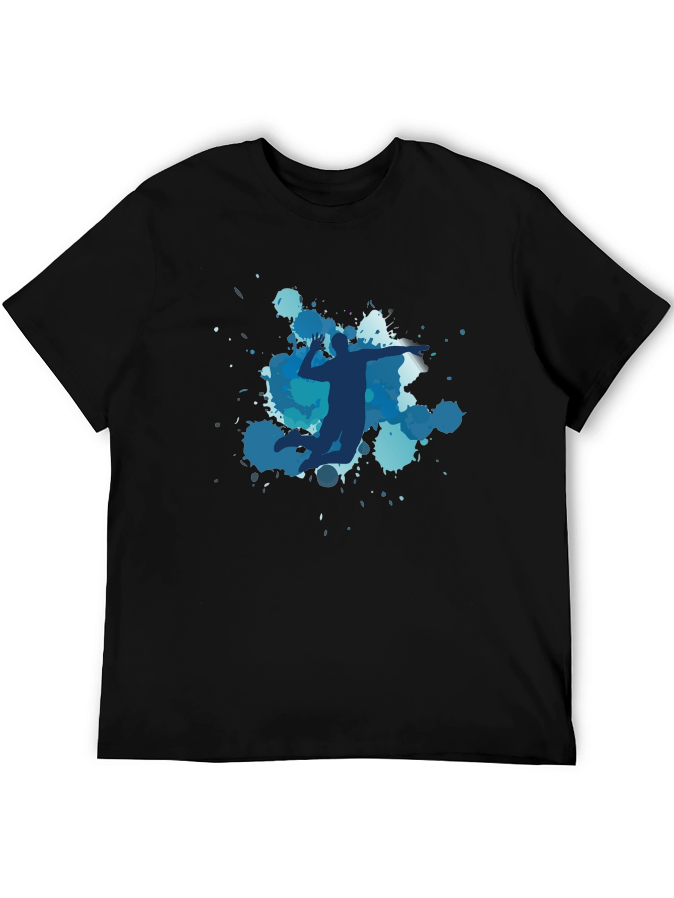 Volleyball Player Graphic Black Tee