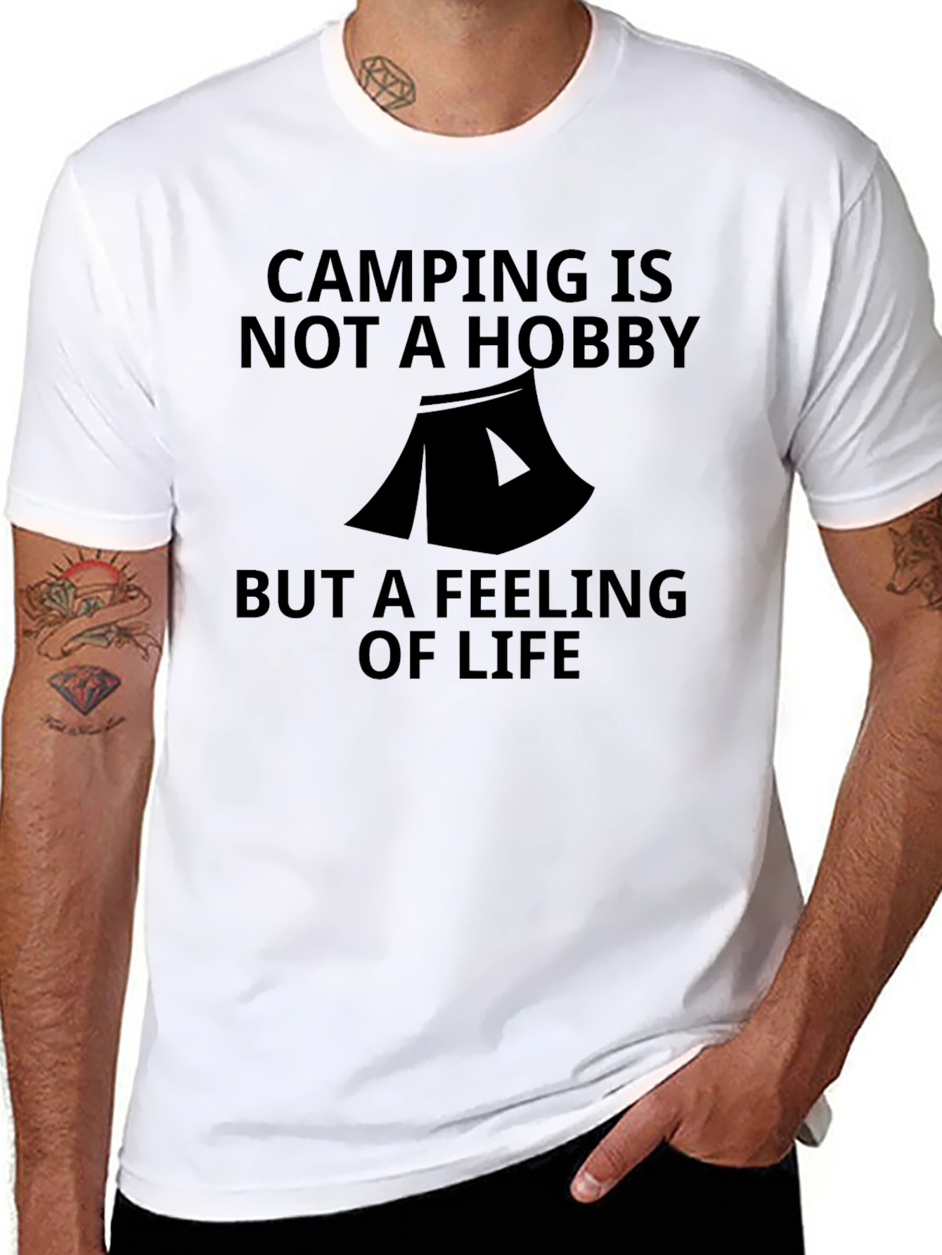 Camping is Not A Hobby Black T-Shirt