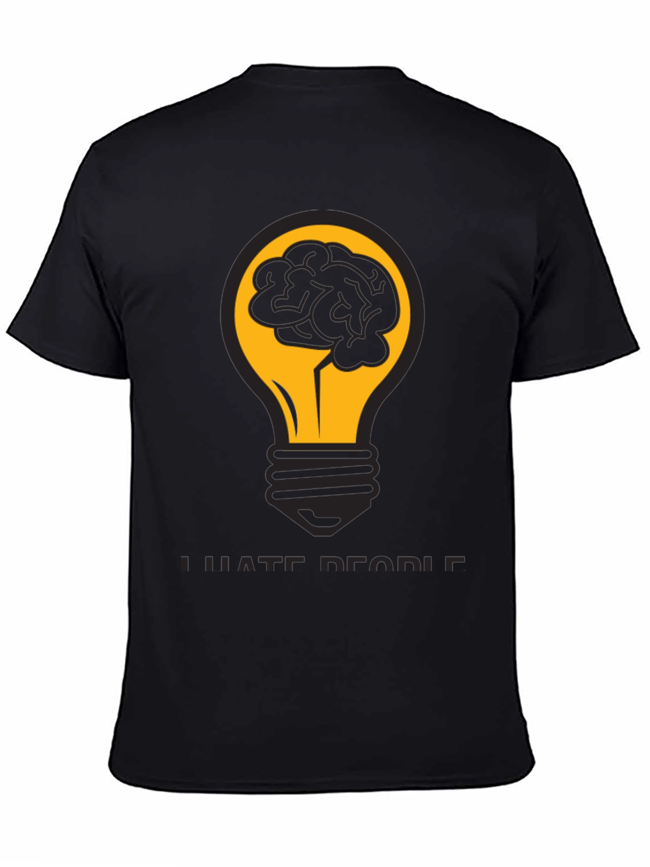 I Hate People Brain Lightbulb T-Shirt