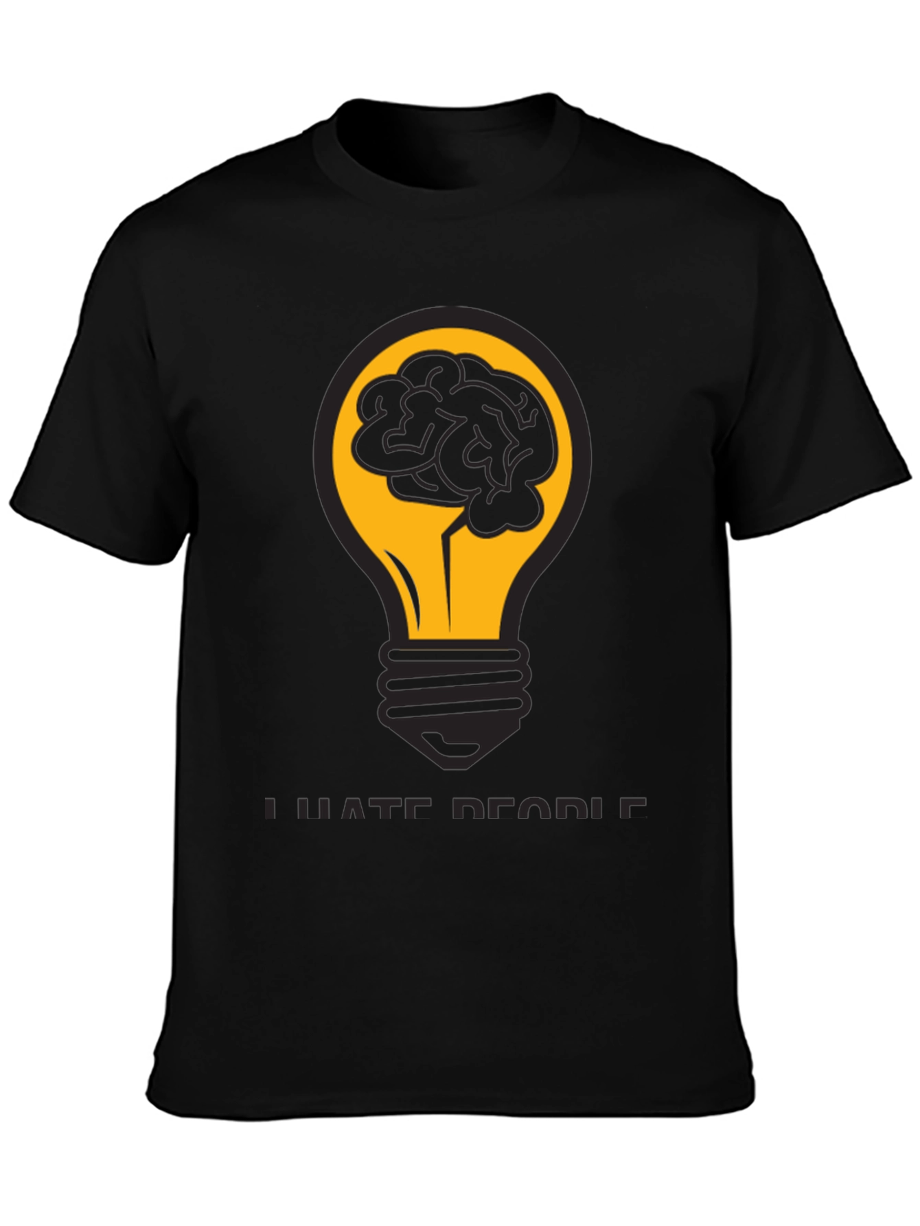 I Hate People Brain Lightbulb T-Shirt