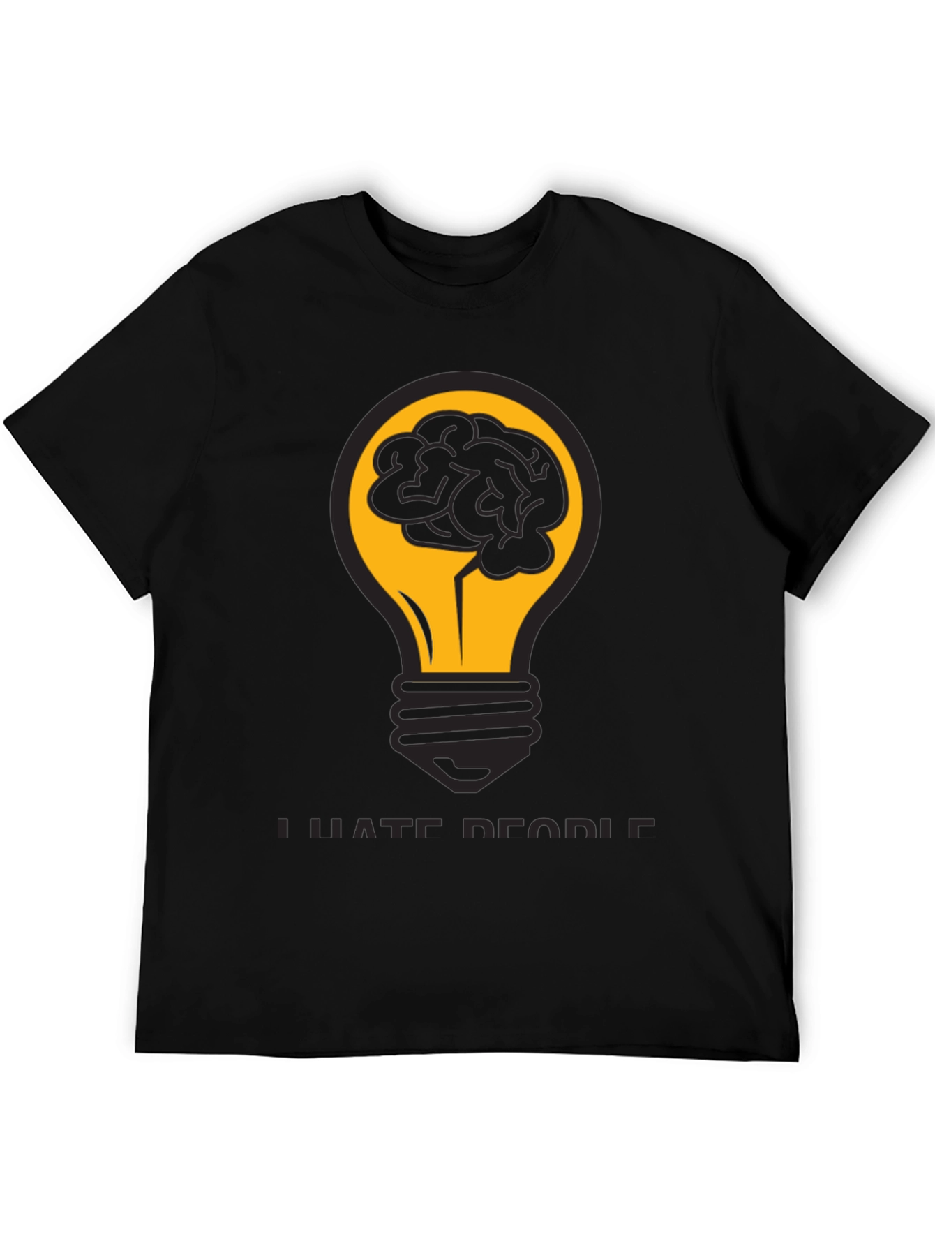 I Hate People Brain Lightbulb T-Shirt