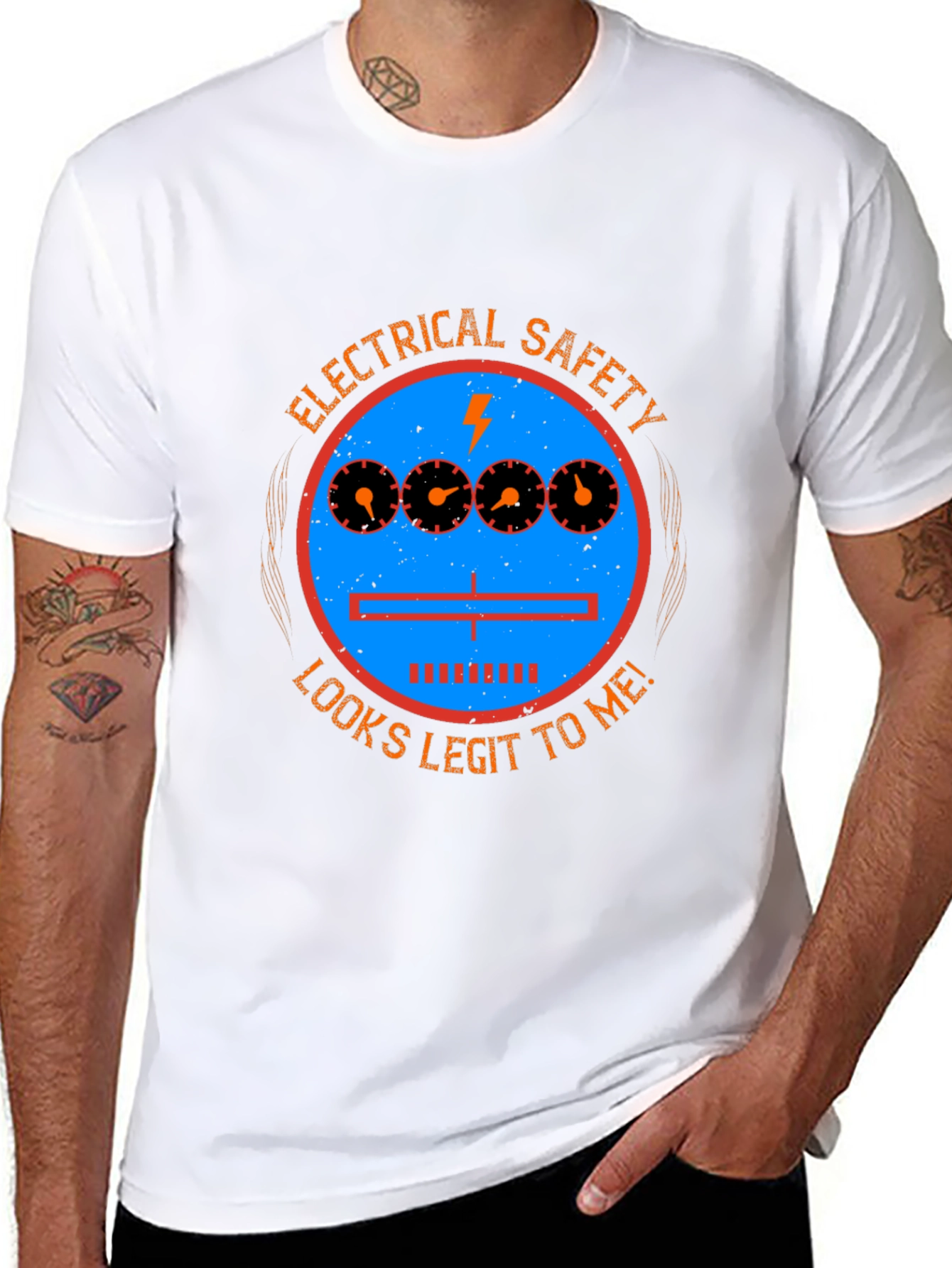 Electrical Safety Looks Legit Graphic Tee