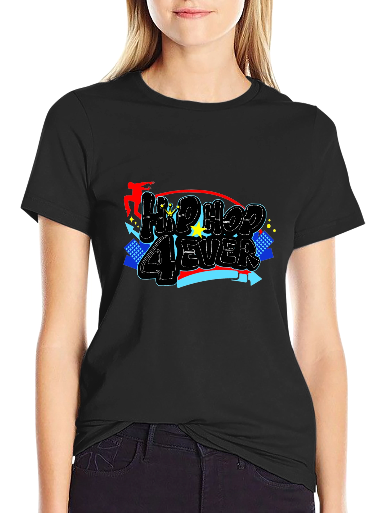 Hip Hop 4 Ever Black T-Shirt
