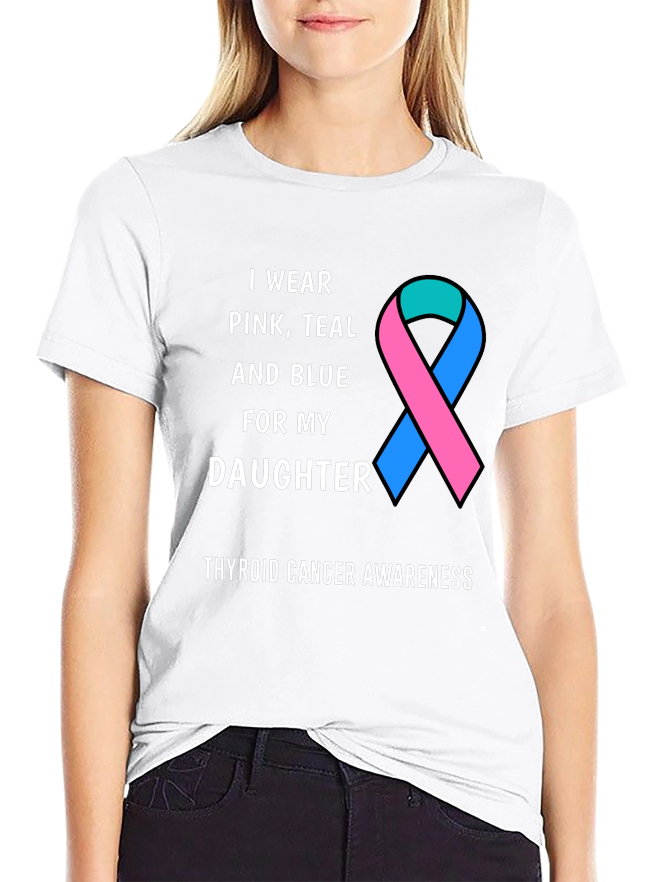 Thyroid Cancer Awareness Ribbon T-Shirt