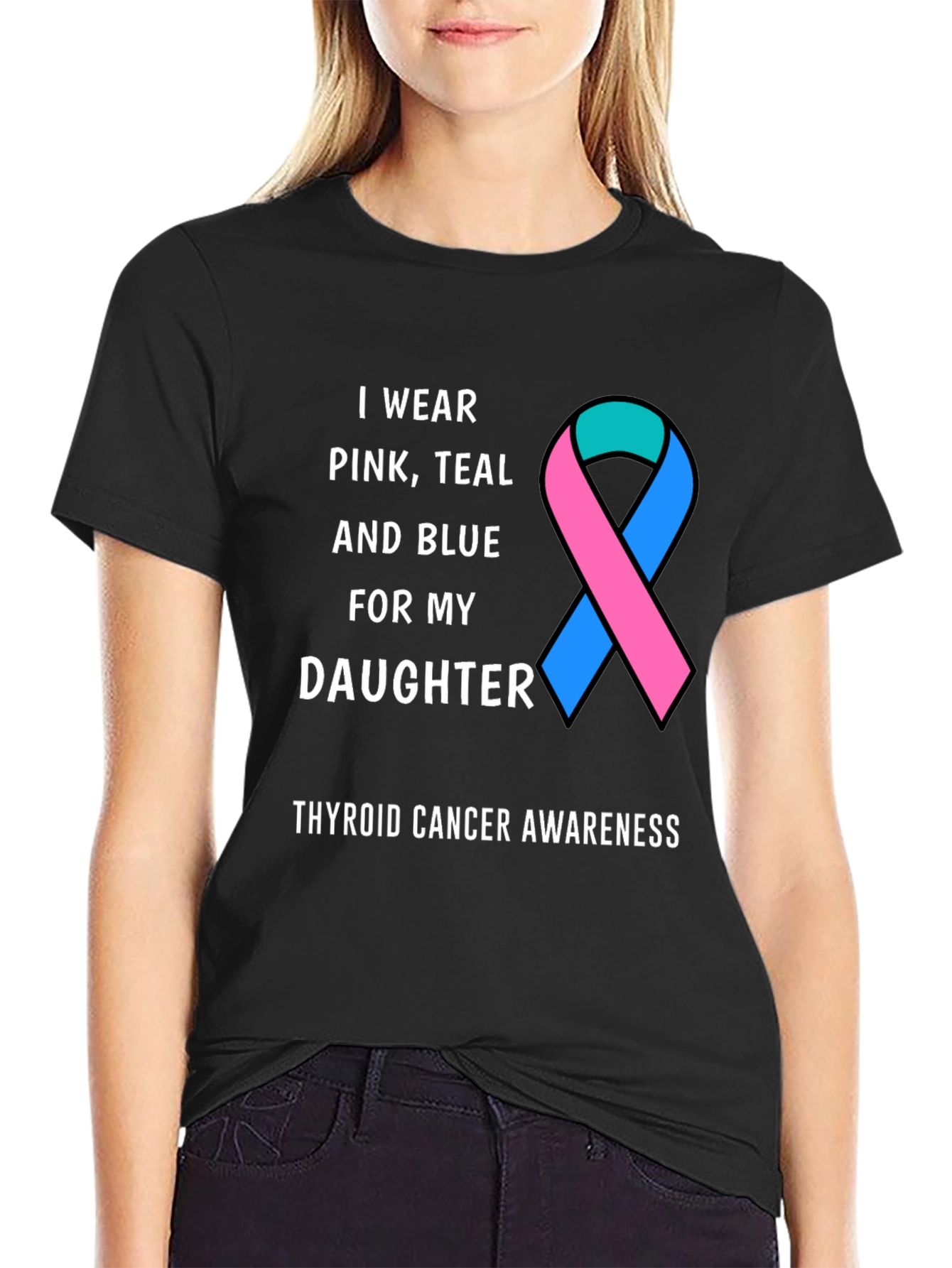 Thyroid Cancer Awareness Ribbon T-Shirt