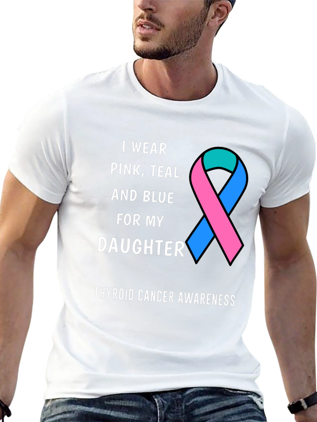 Thyroid Cancer Awareness Ribbon T-Shirt