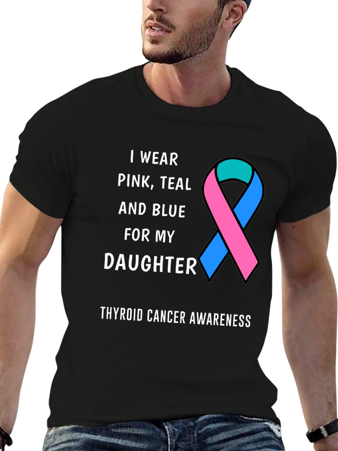 Thyroid Cancer Awareness Ribbon T-Shirt