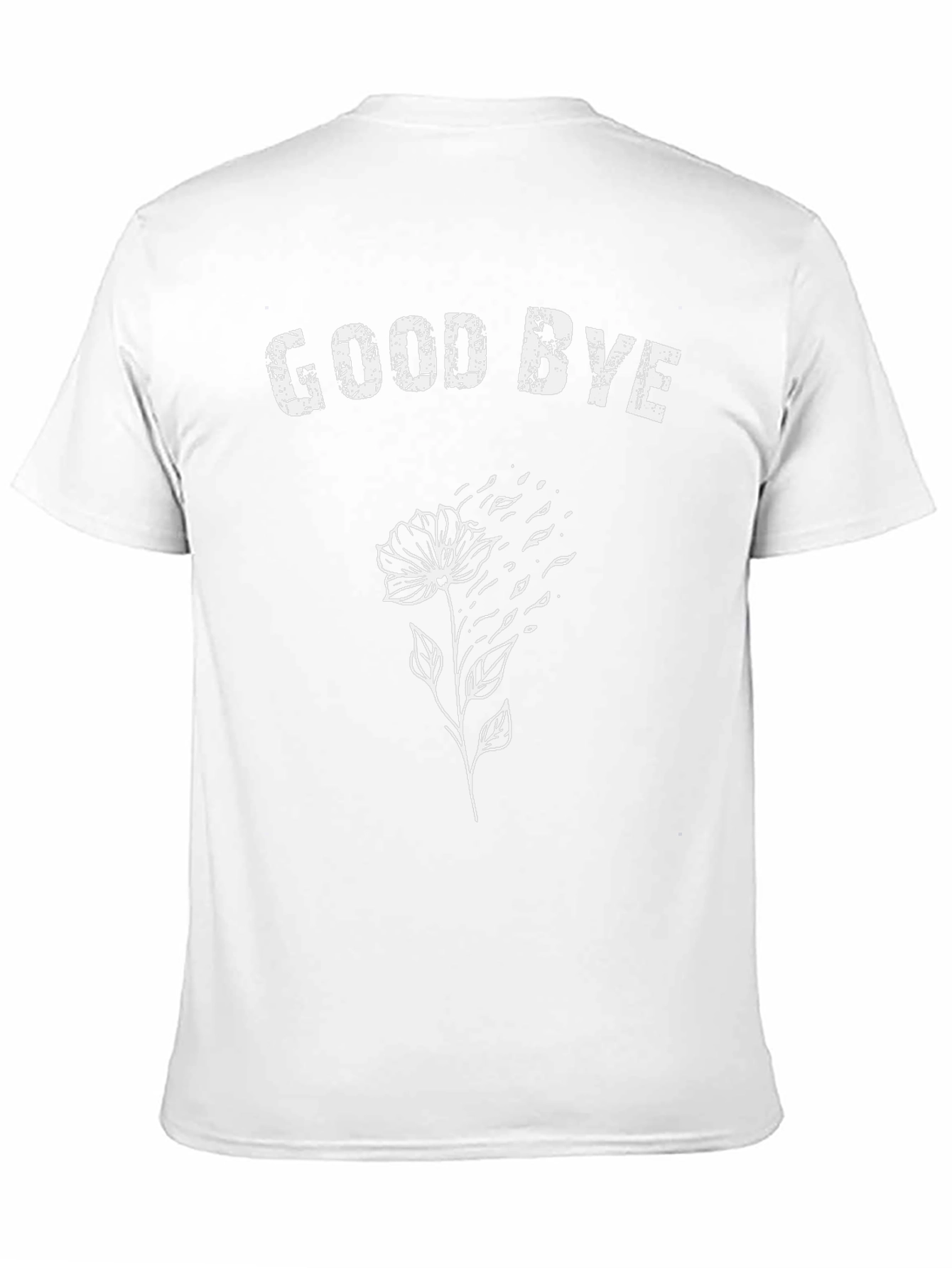 Goodbye Flower Graphic Tee - Mens Black T-Shirt