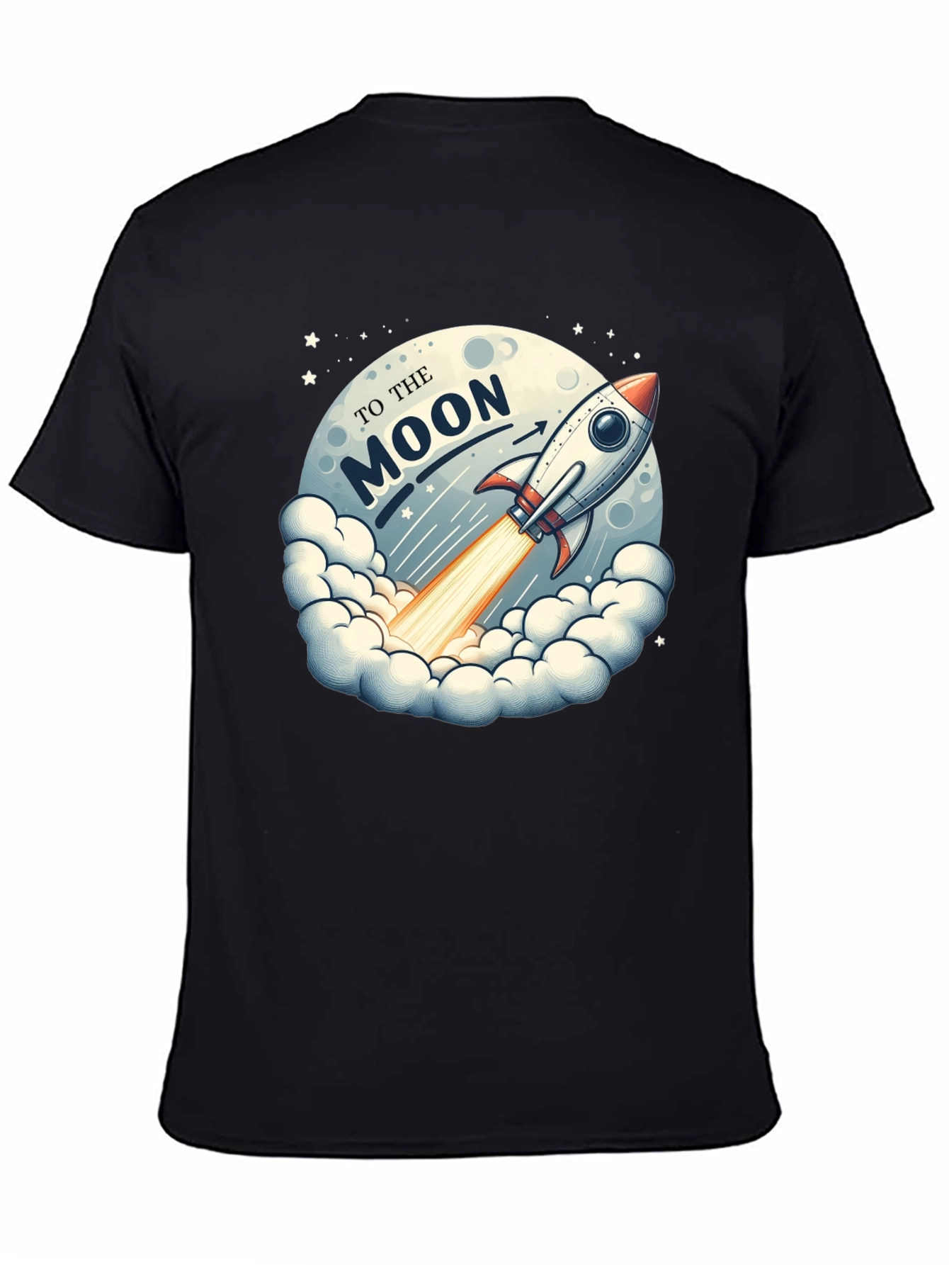 To The Moon Rocket Graphic T-Shirt